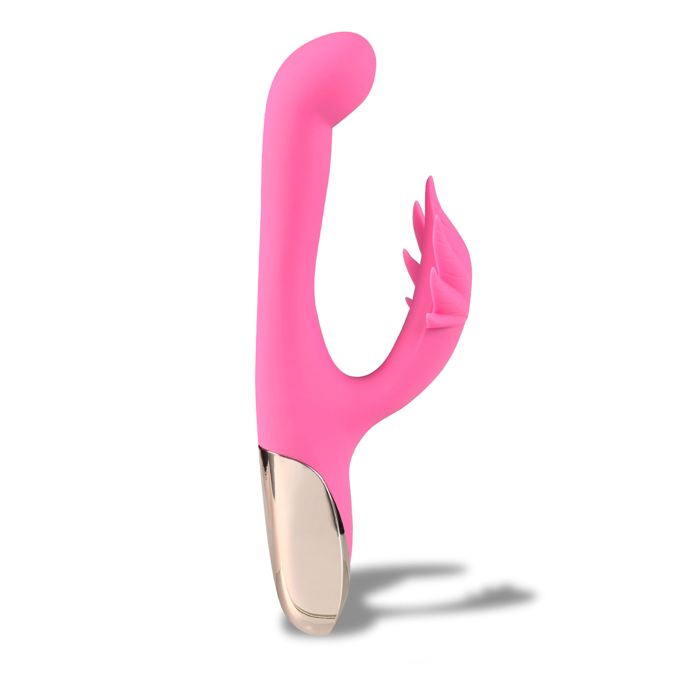 maui  series dual motor g spot pot leaf rechargeable vibrator pink 