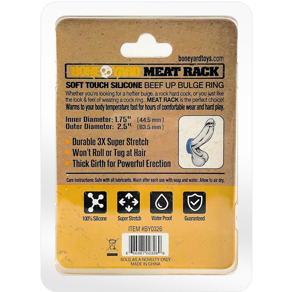 meat rack cock ring blue 