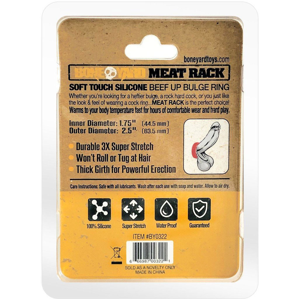 meat rack cock ring red 