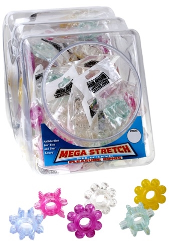 mega stretch silicone pleasure rings  piece fishbowl 