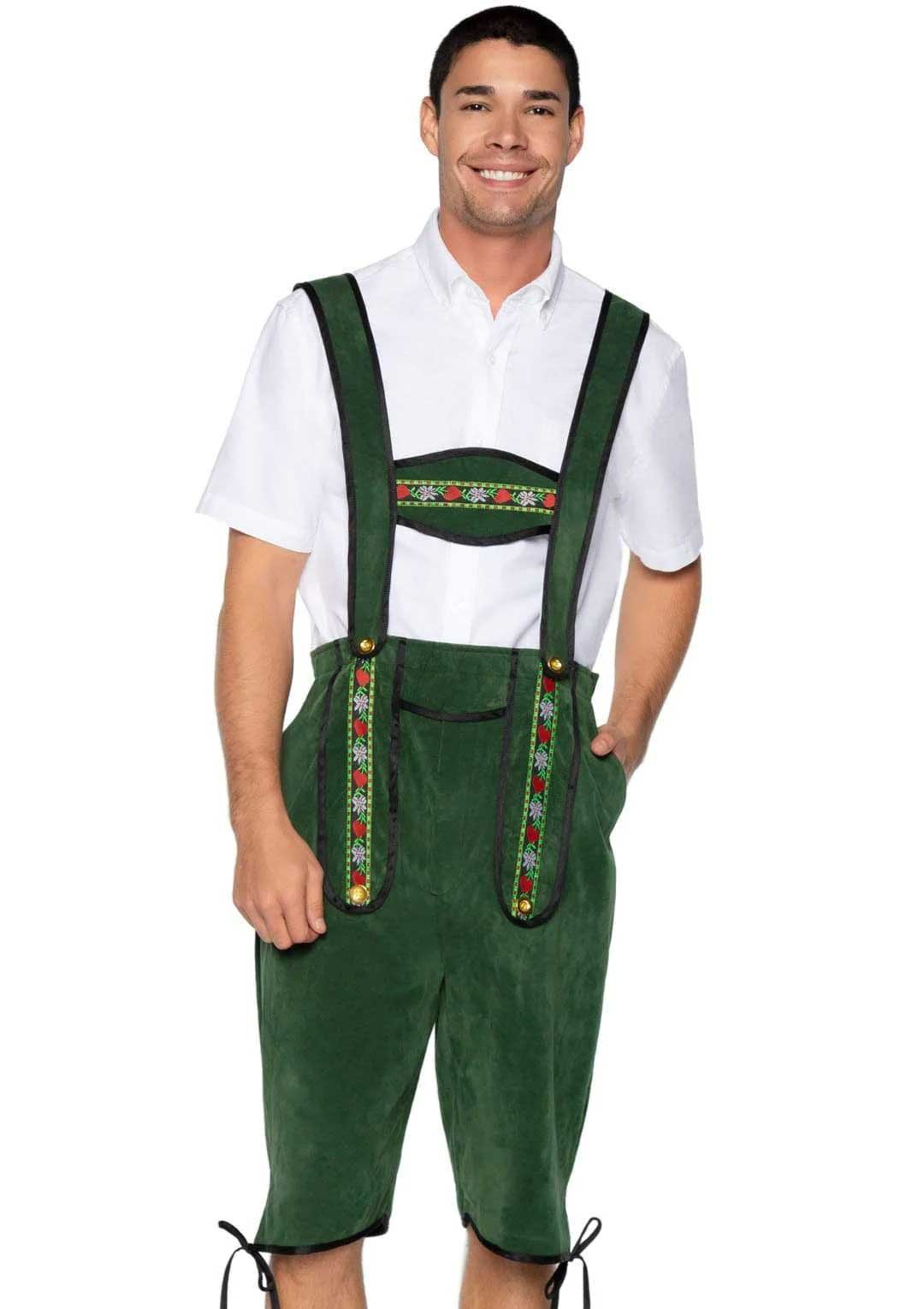 mens beerfest lederhosen oktoberfest costume  x large green 