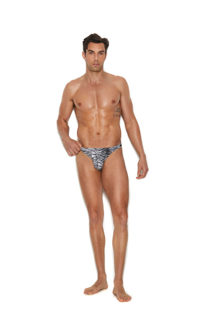 mens snap closure thong largexlarge zebra 