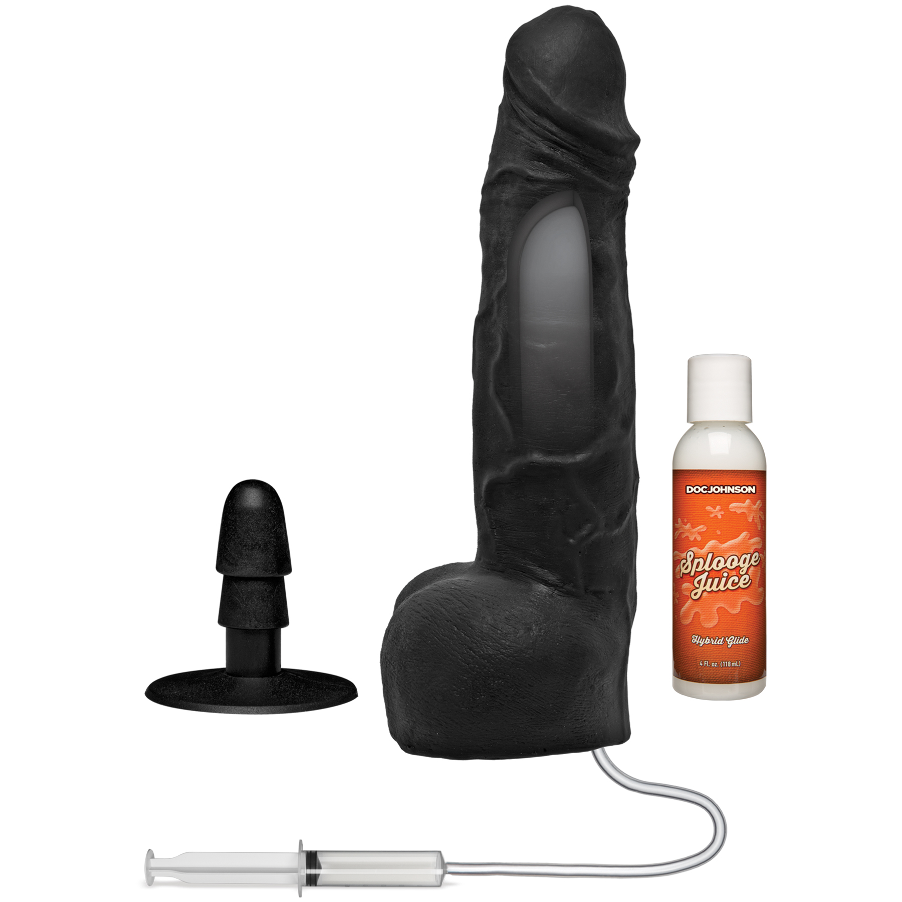 merci  inch dual density squirting cumplay  cock with removable vac u lock suction cup  black 