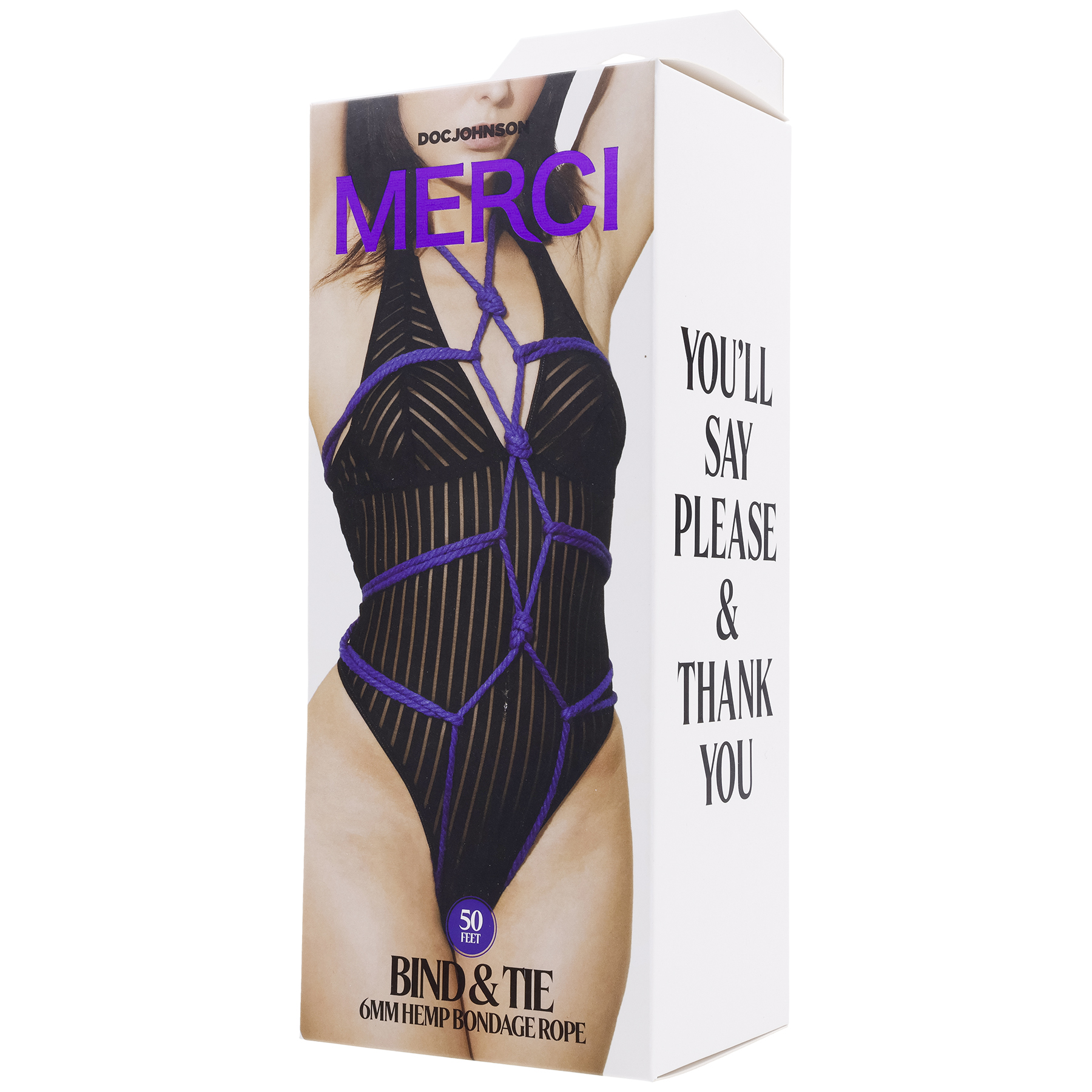 merci bind and tie mm hemp bondage rope  feet violet 