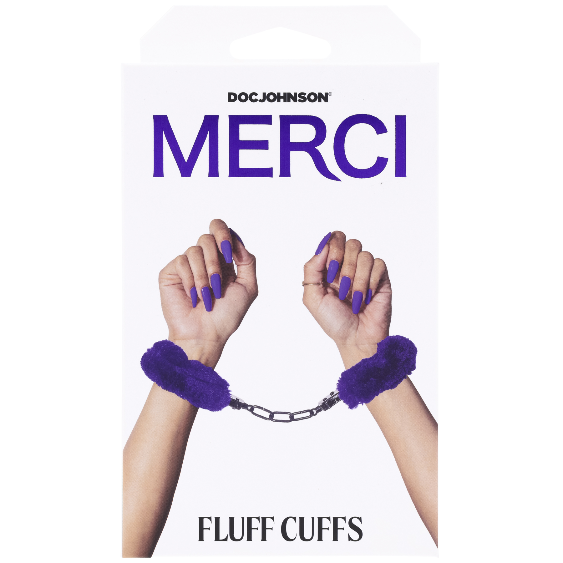 merci fluff cuffs violet 