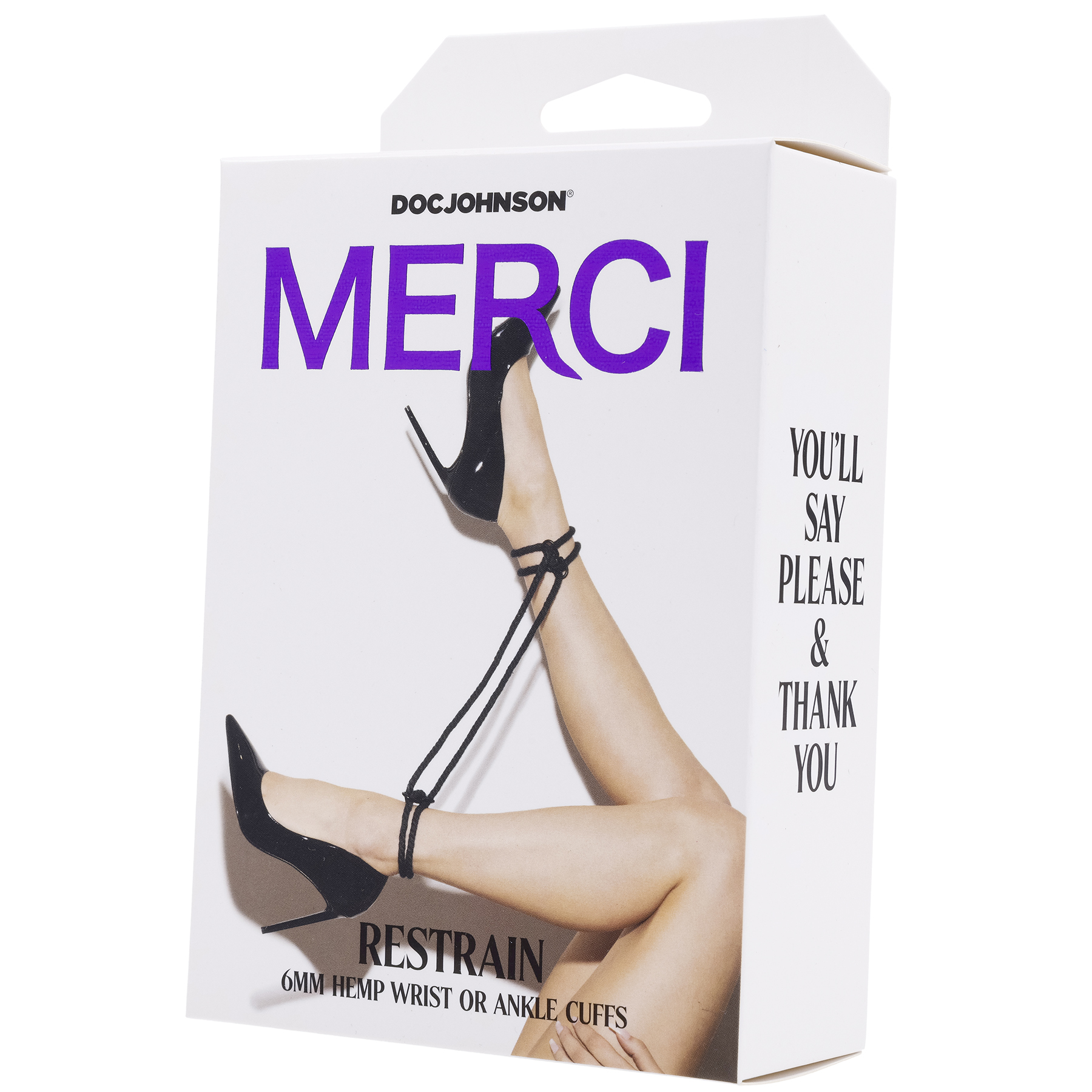 merci restrain mm hemp wrist or ankle cuffs black 