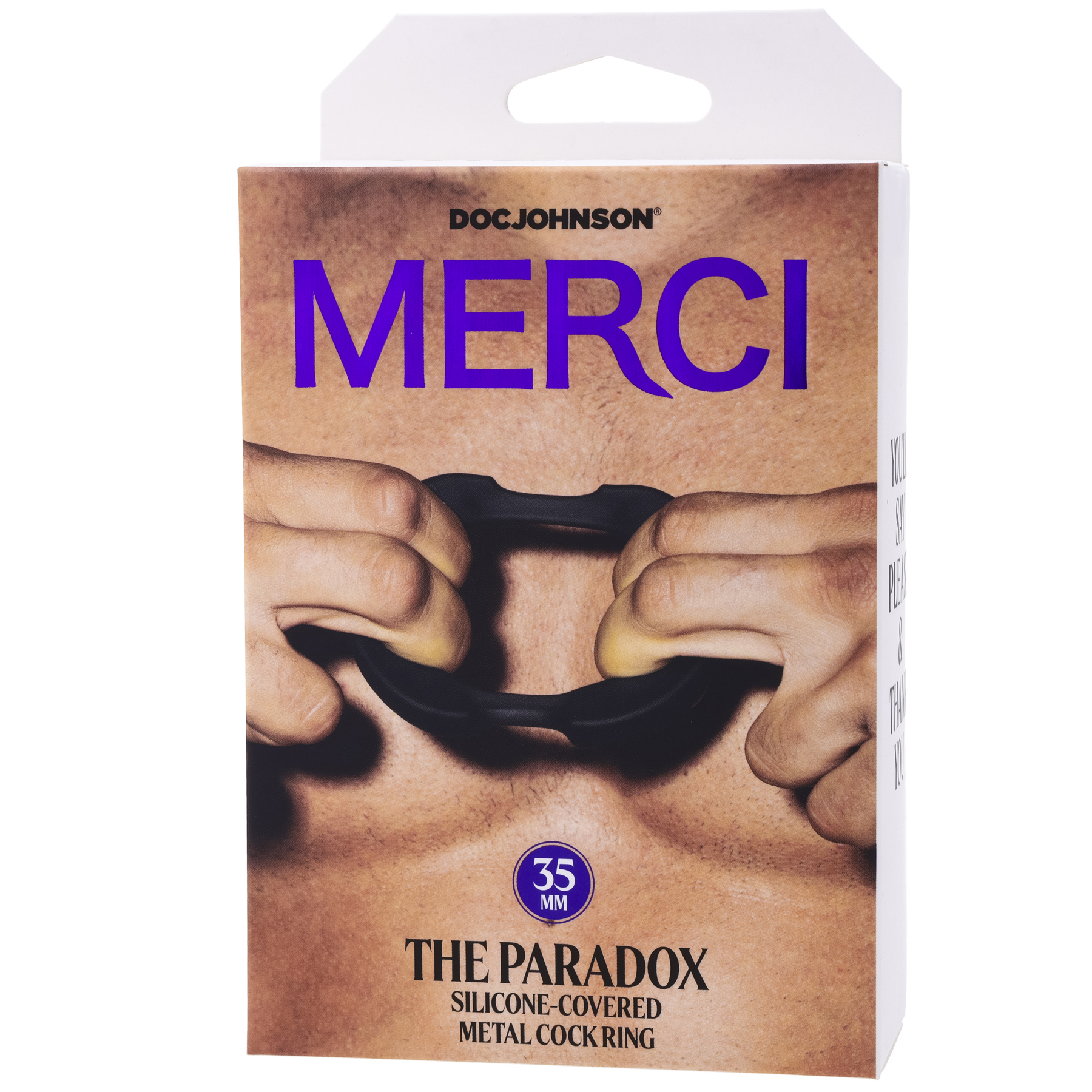 merci the paradox silicone covered metal cock ring mm black 