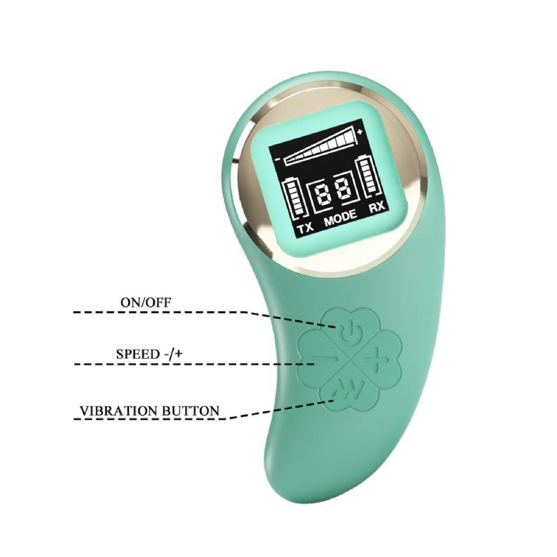 mina vibrating remote control egg turquoise 