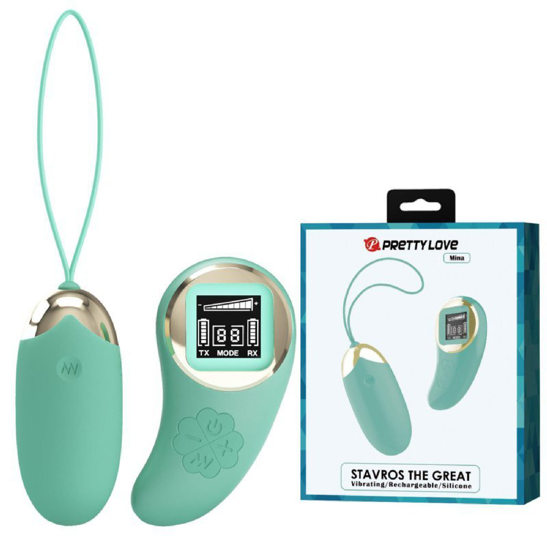 mina vibrating remote control egg turquoise 