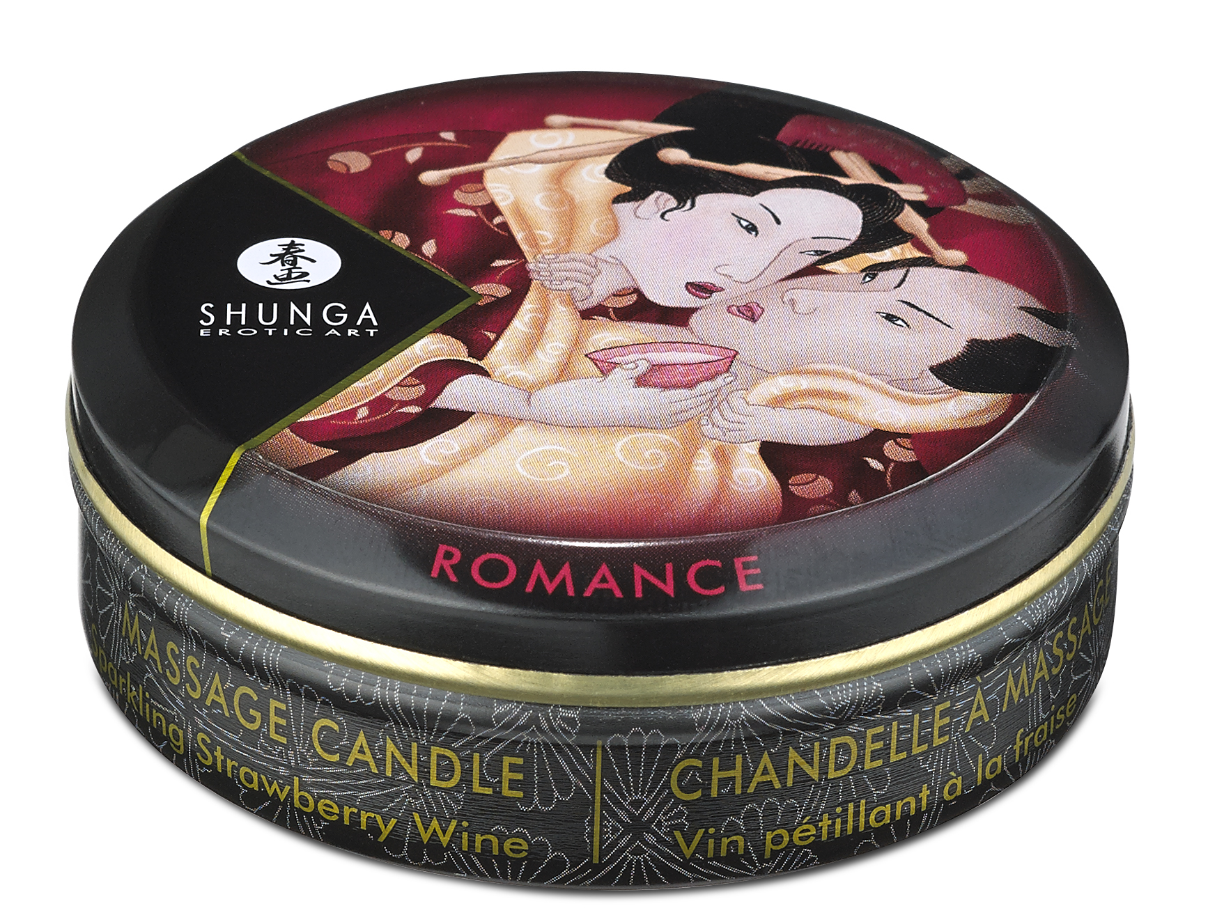 mini massage candle romance sparkling strawberry wine  fl oz 