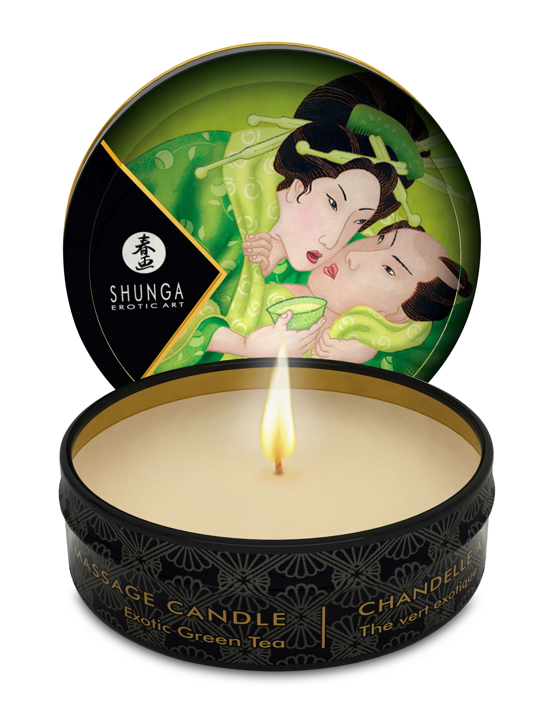 mini massage candle zenitude exotic green tea  fl oz 