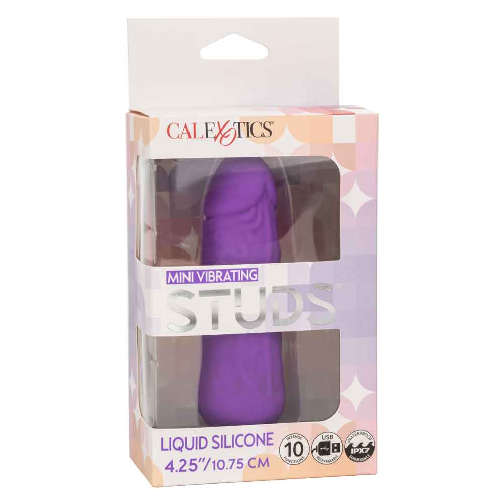 mini vibrating studs purple 