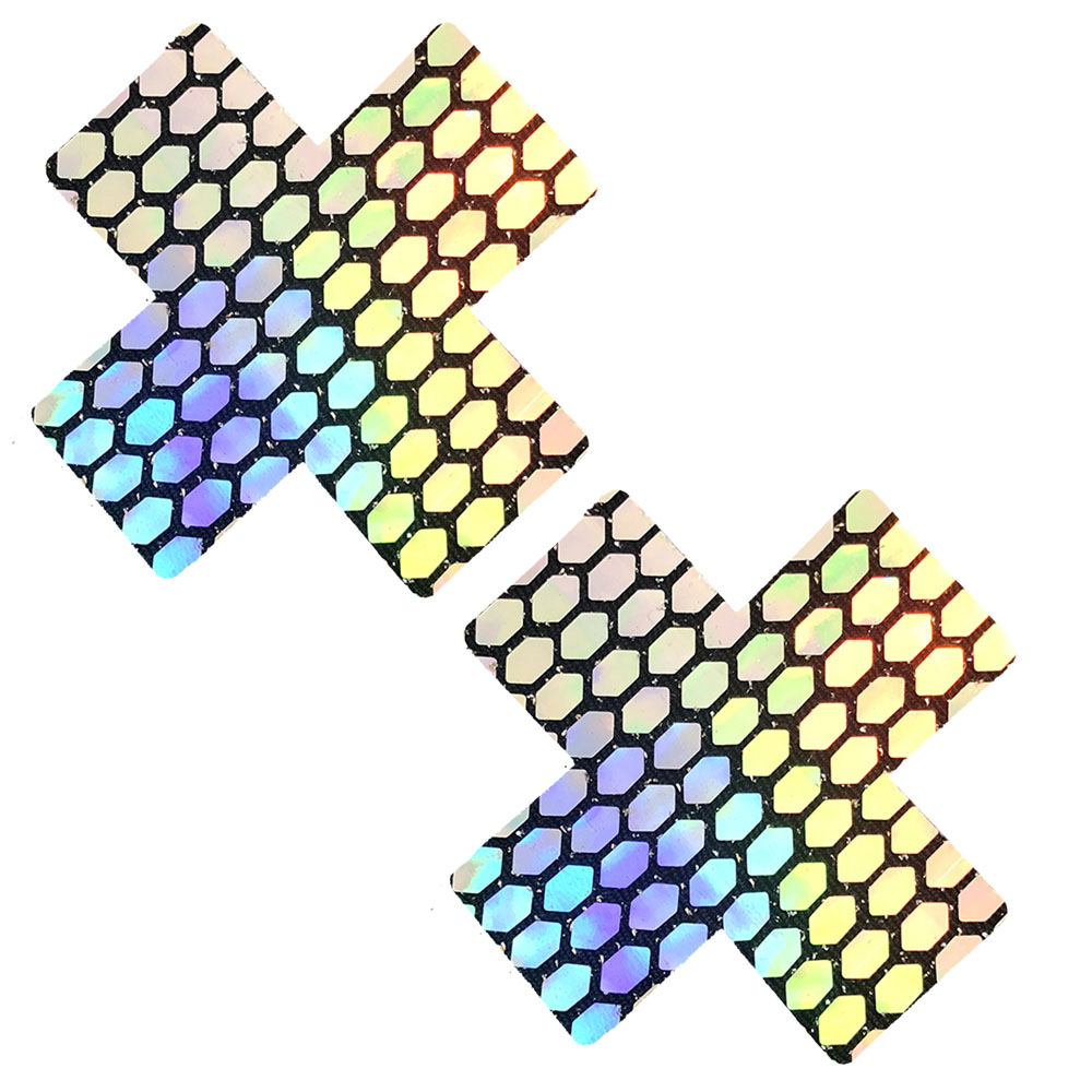 mirrored mayhem super holographic x factor  nipztix pasties 