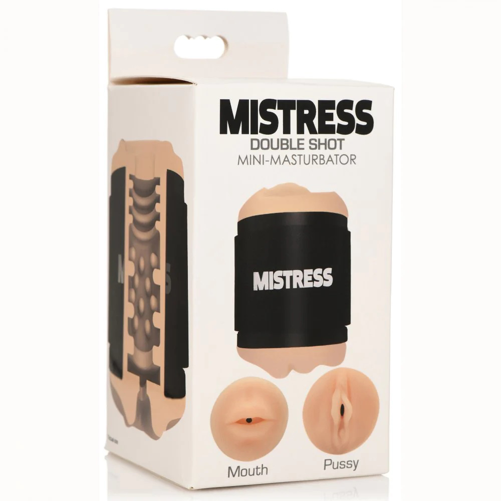 mistress double shot mouth and pussy stroker light 