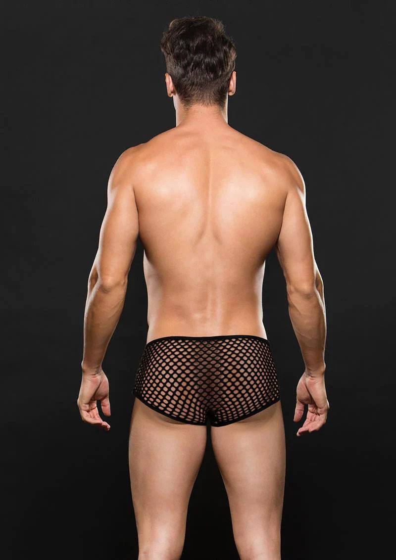 modern fishnet trunk largexlarge black 