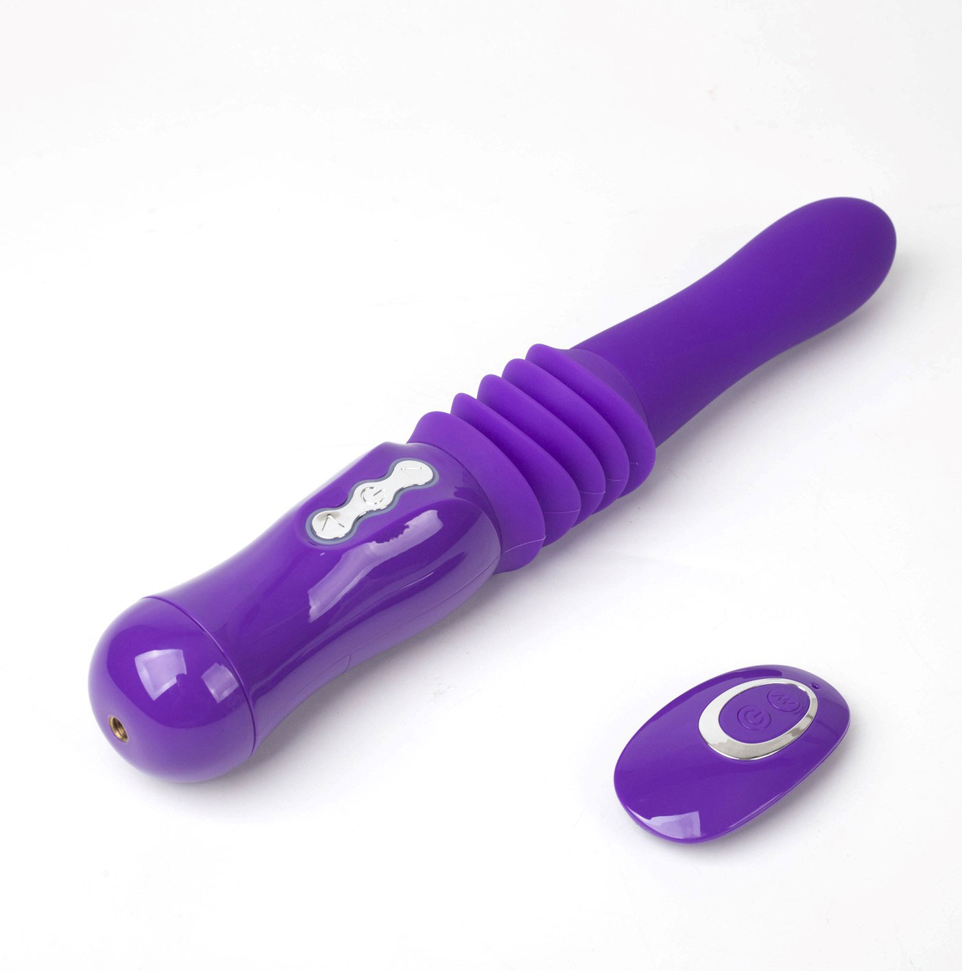 monroe usb rechargeable silicone thrusting  portable love machine purple 