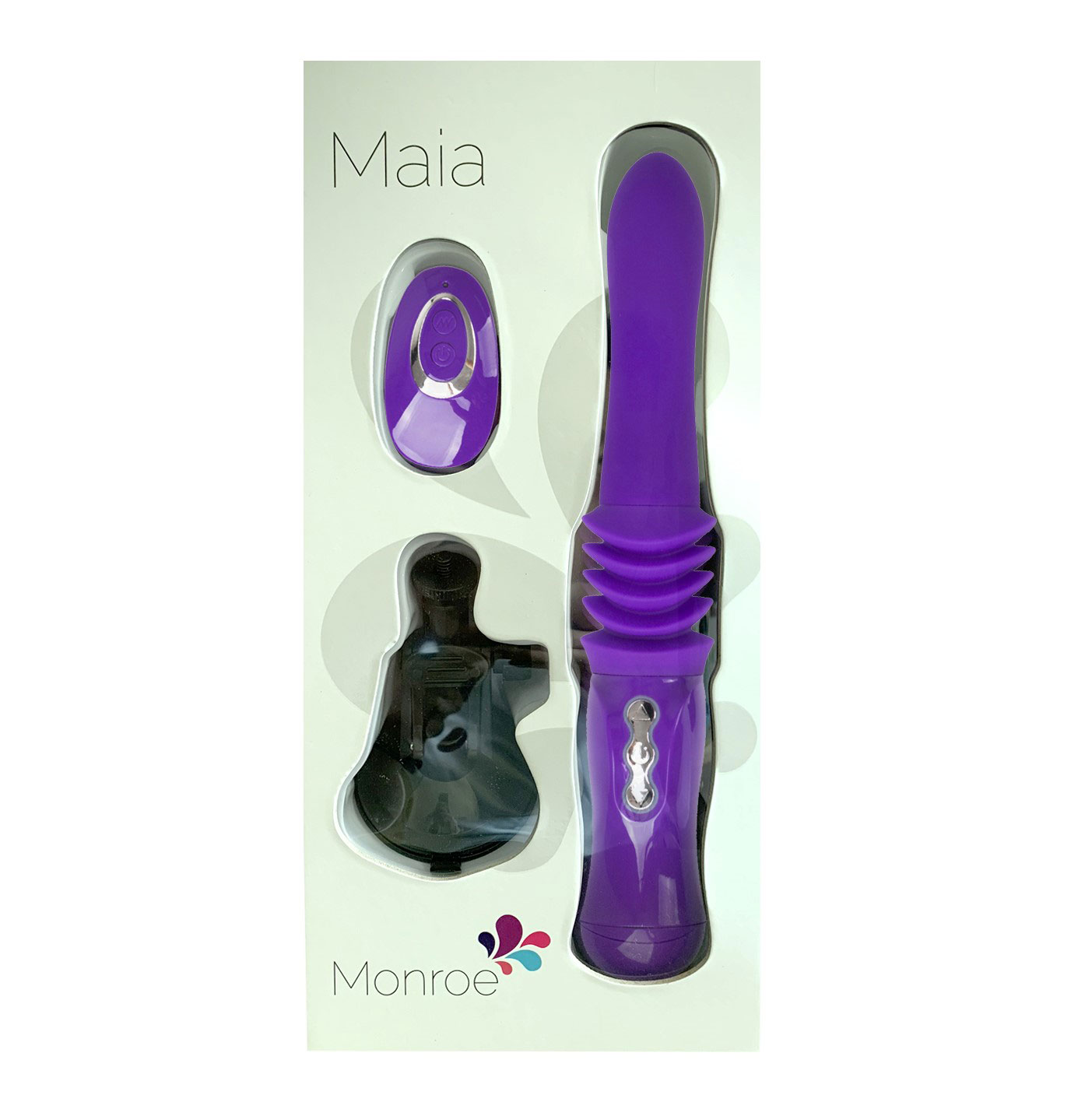 monroe usb rechargeable silicone thrusting  portable love machine purple 