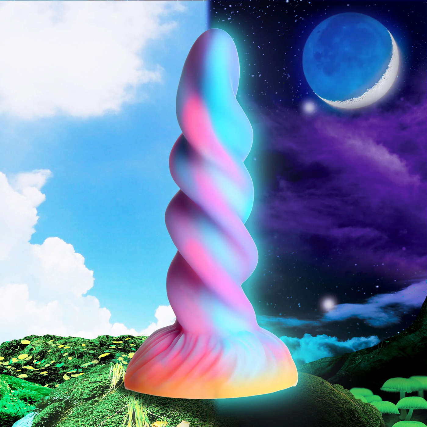 moon rider glow in the dark unicorn dildo 