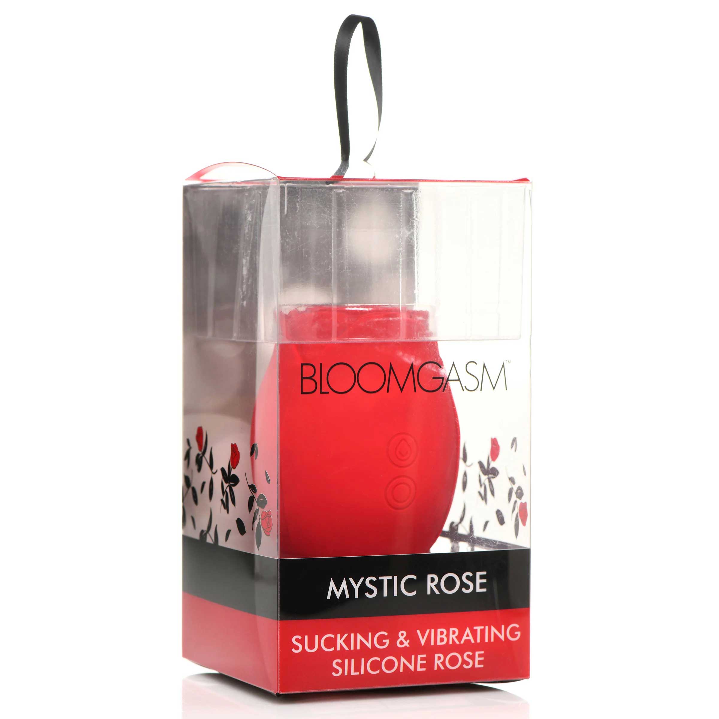 mystic rose sucking and vibrating silicone rose  red 