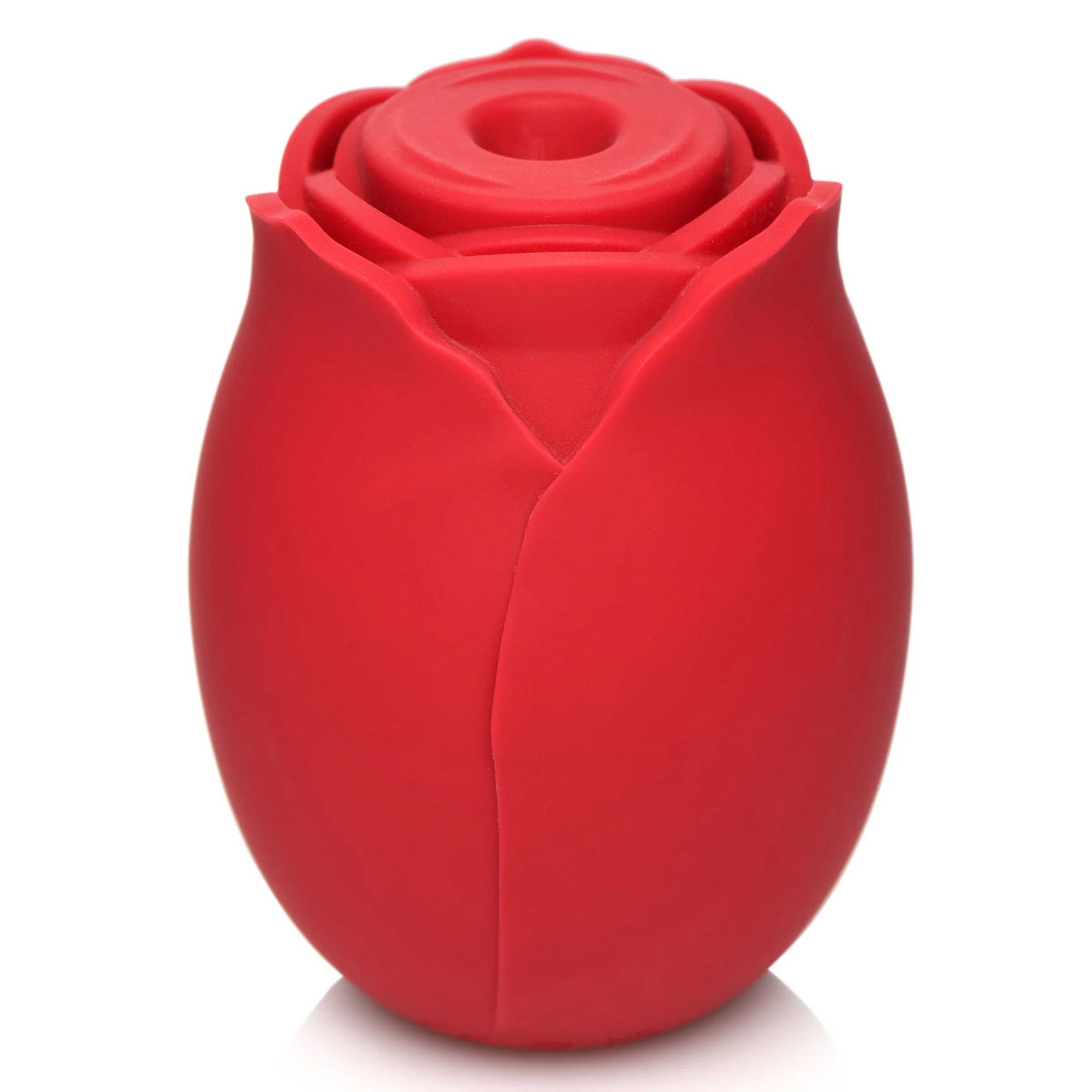 mystic rose sucking and vibrating silicone rose  red 