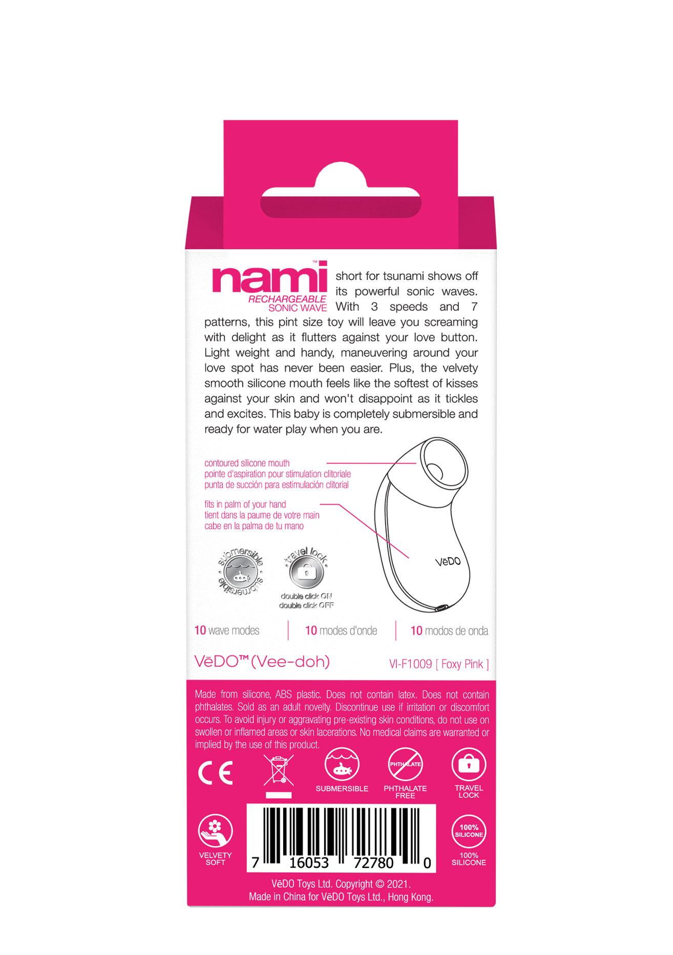 nami rechargeable sonic vibe foxy pink 