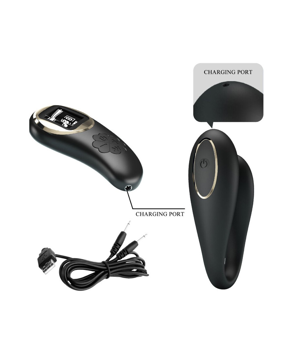 nathan double pleasure remote control vibrator black 