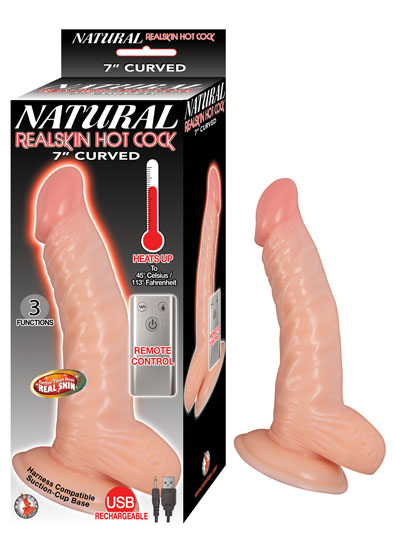 natural realskin hot cock curved  inch flesh 