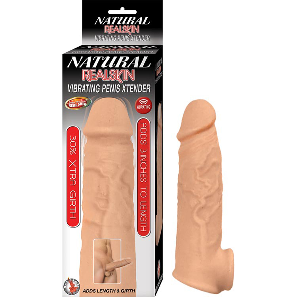 natural realskin vibrating penis xtender 