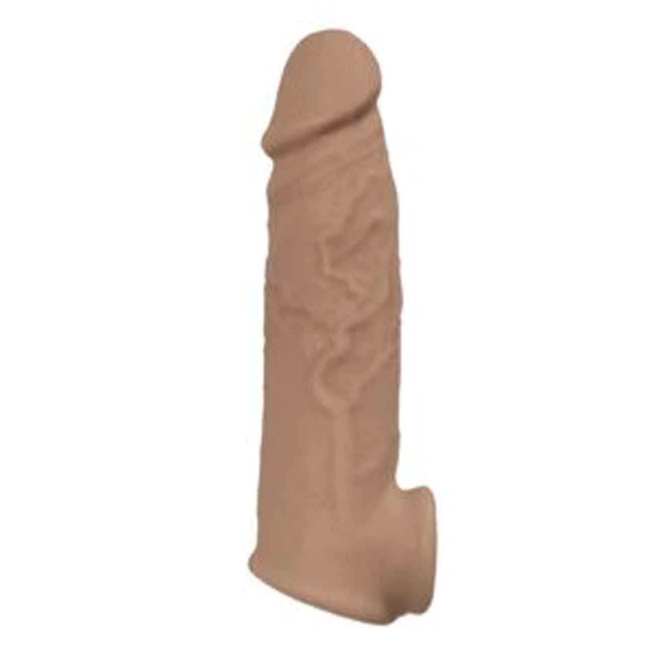 natural realskin vibrating penis xtender brown 