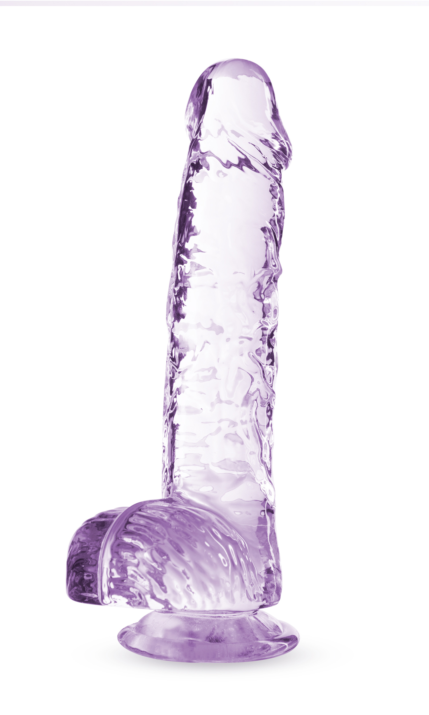 naturally yours  inch crystalline dildo  amethyst 