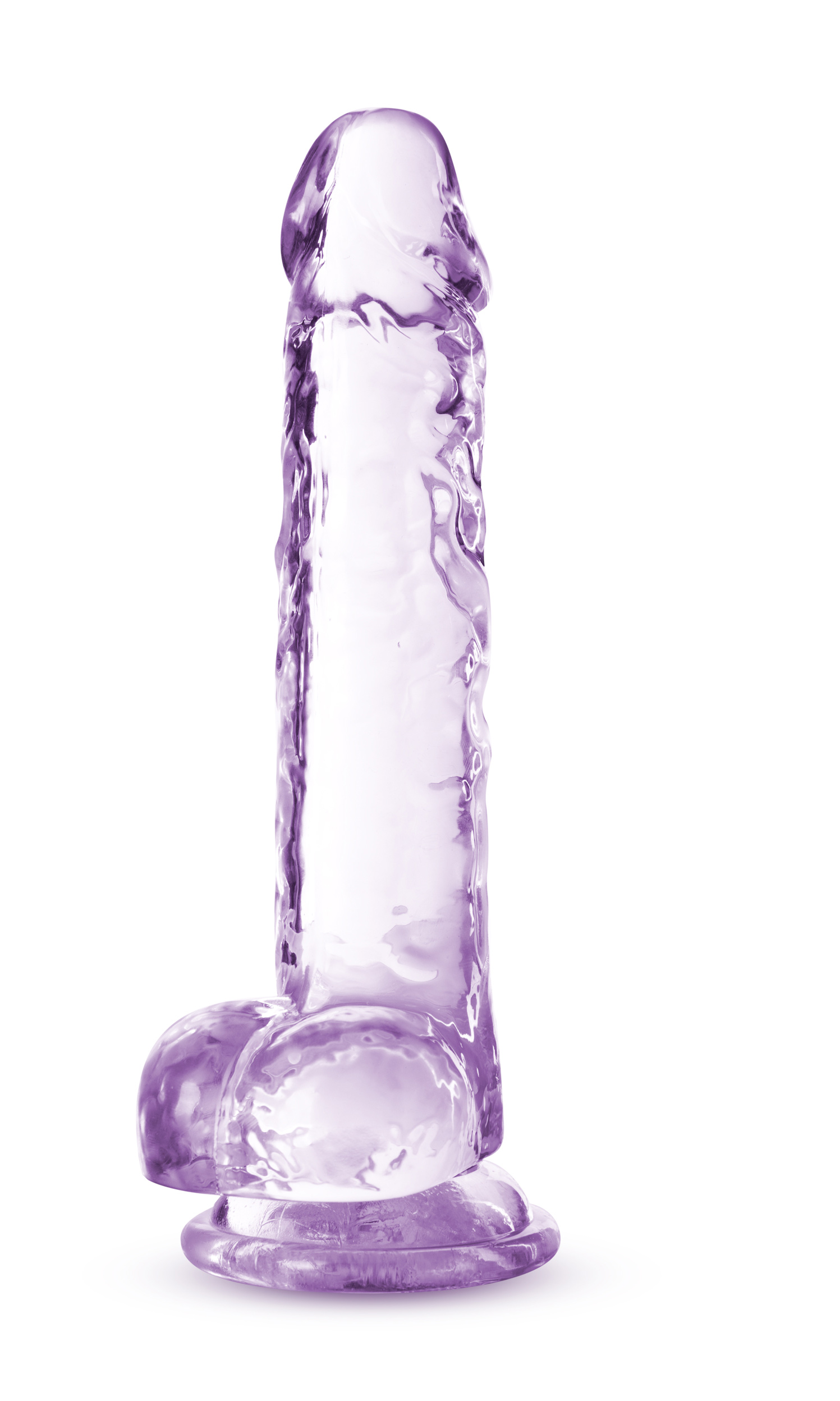 naturally yours  inch crystalline dildo  amethhyst 