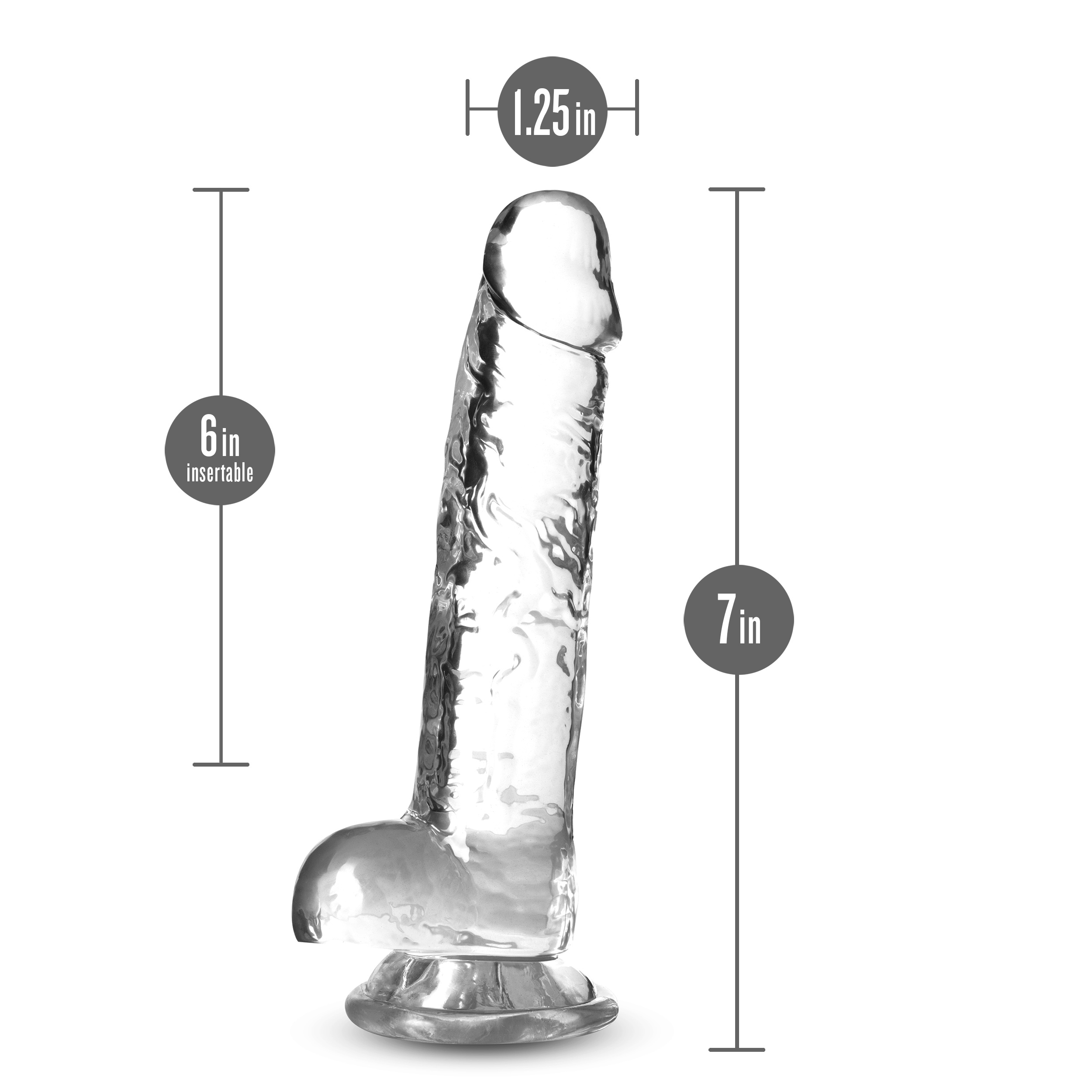 naturally yours  inch crystalline dildo  diamond 