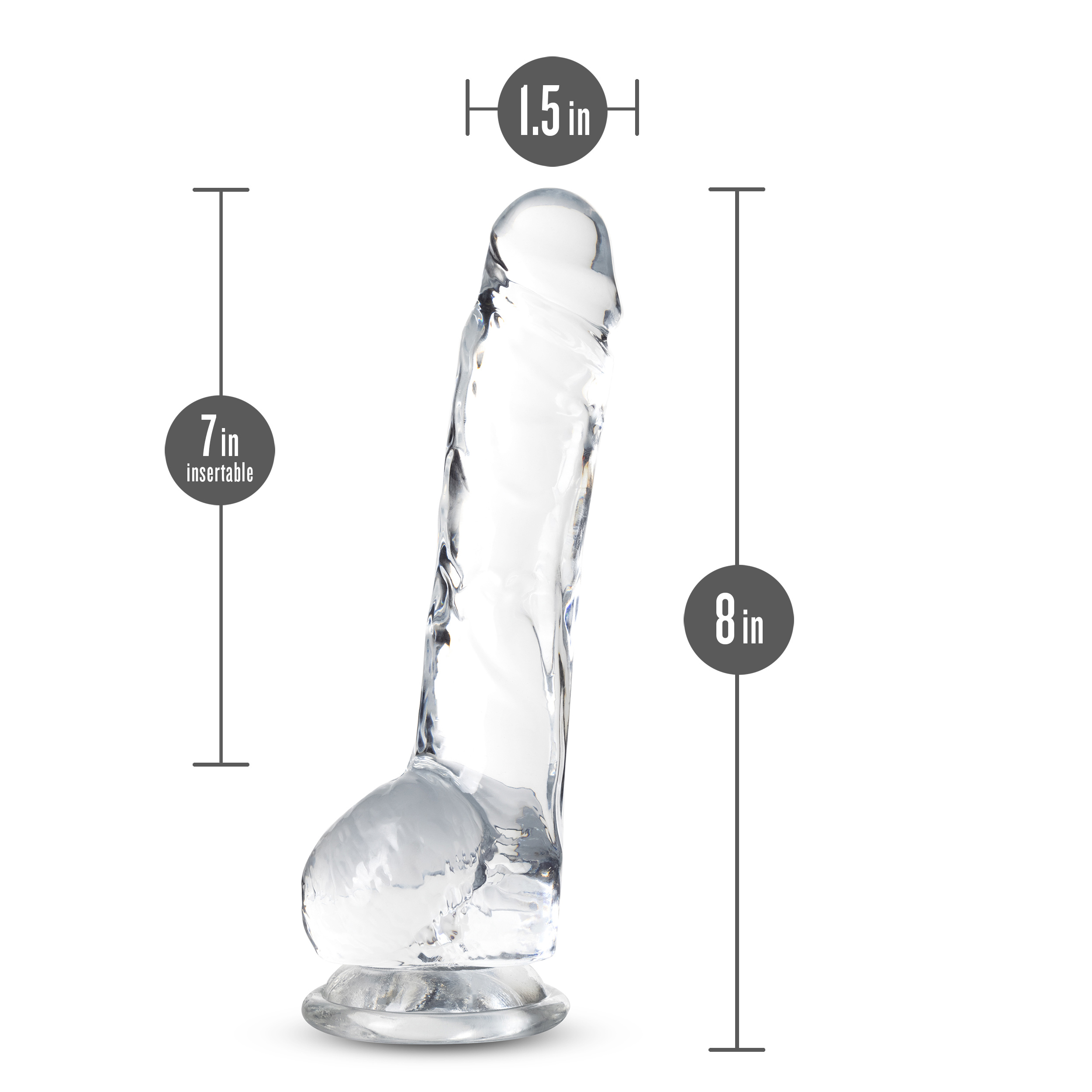 naturally yours  inch crystalline dildo diamond 