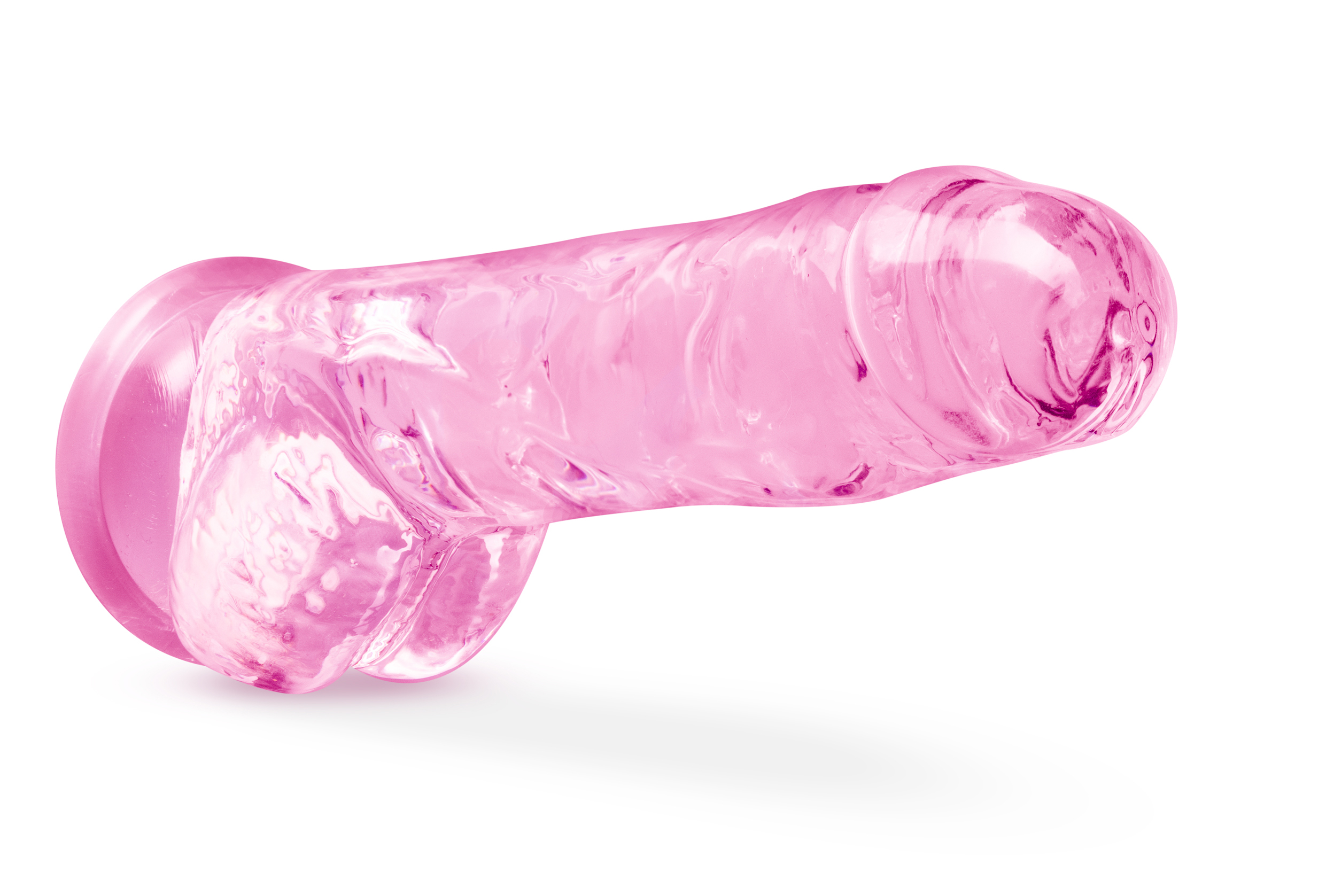 naturally yours  inch crystalline dildo rose 