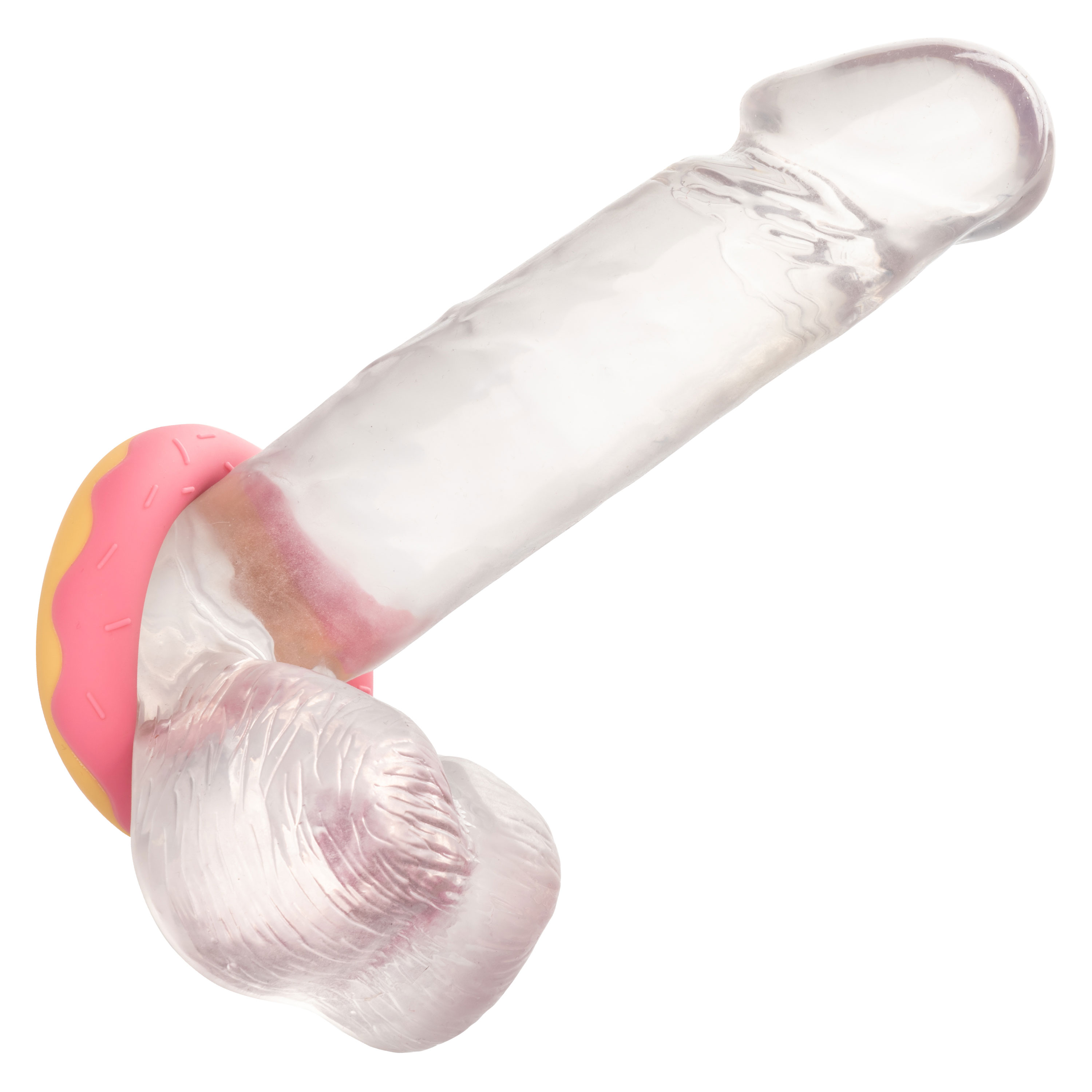 naughty bits dickin’ donuts silicone donut cock  ring pink 