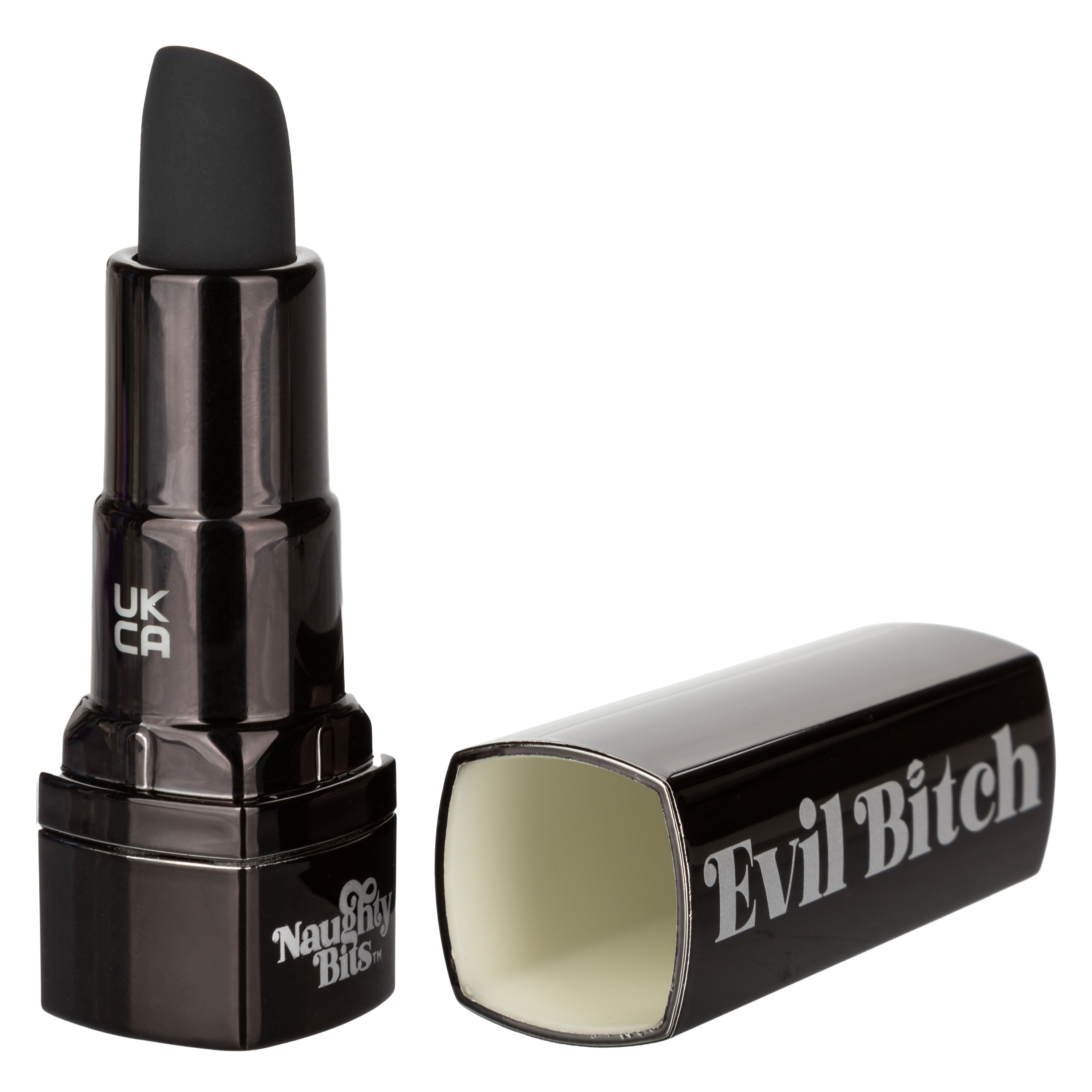 naughty bits evil bitch lipstick vibrator black 