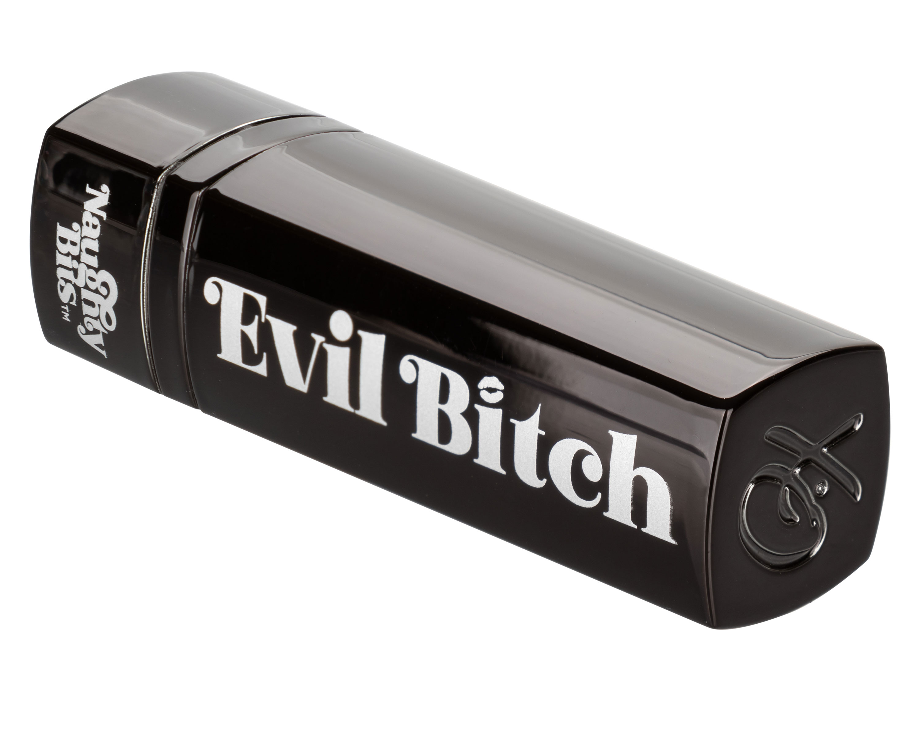 naughty bits evil bitch lipstick vibrator black 