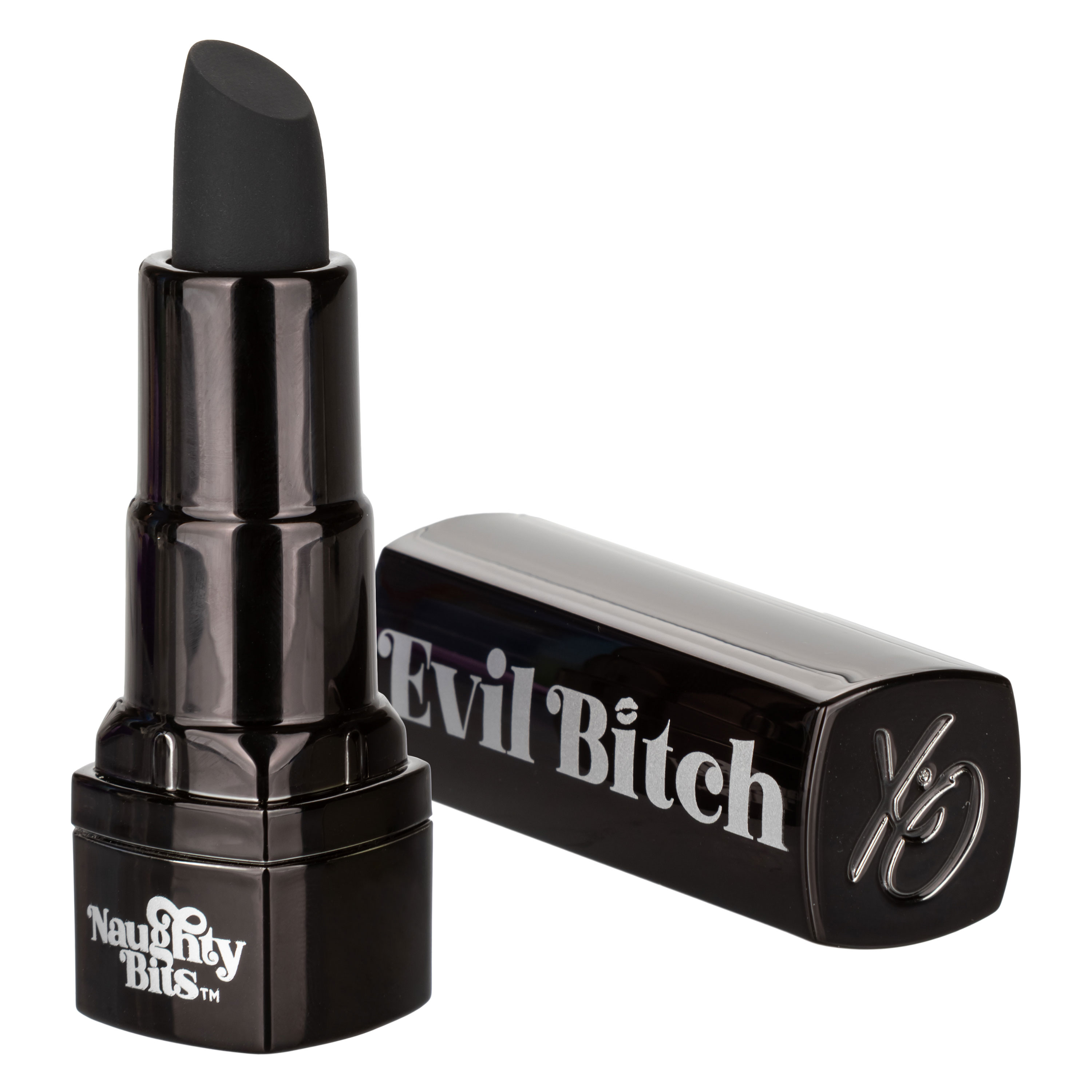 naughty bits evil bitch lipstick vibrator black 