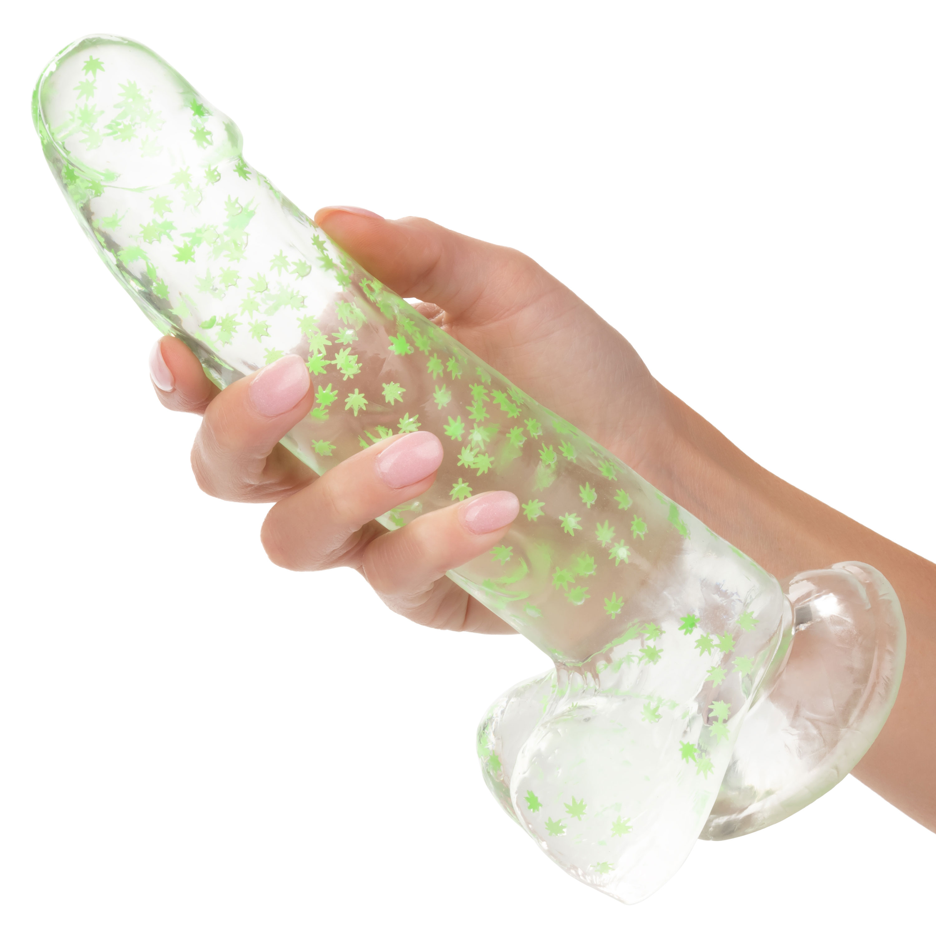 naughty bits i leaf dick glow in the dark weed  leaf dildo glow in the dark 