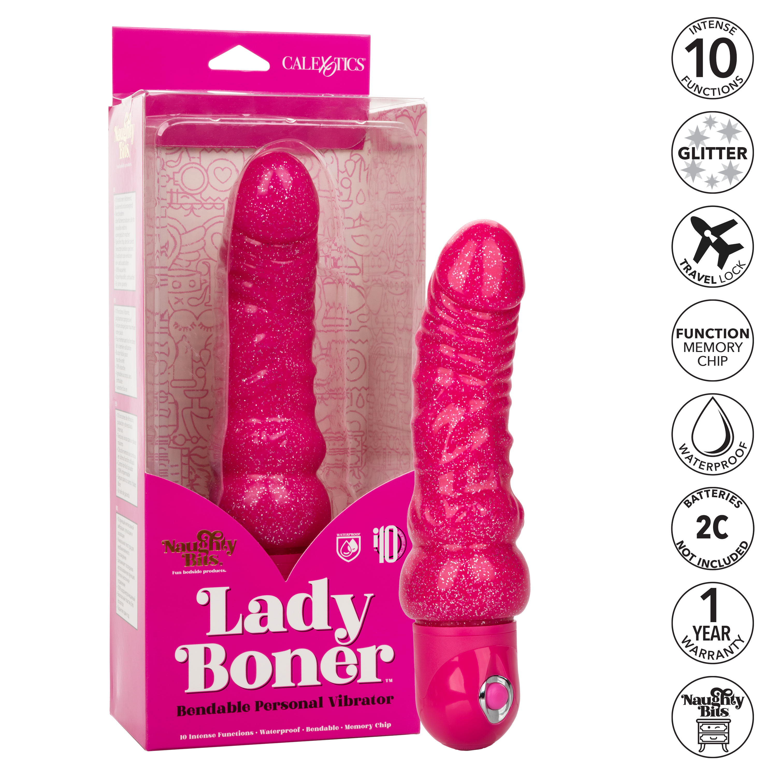 naughty bits lady boner bendable personal  vibrator 