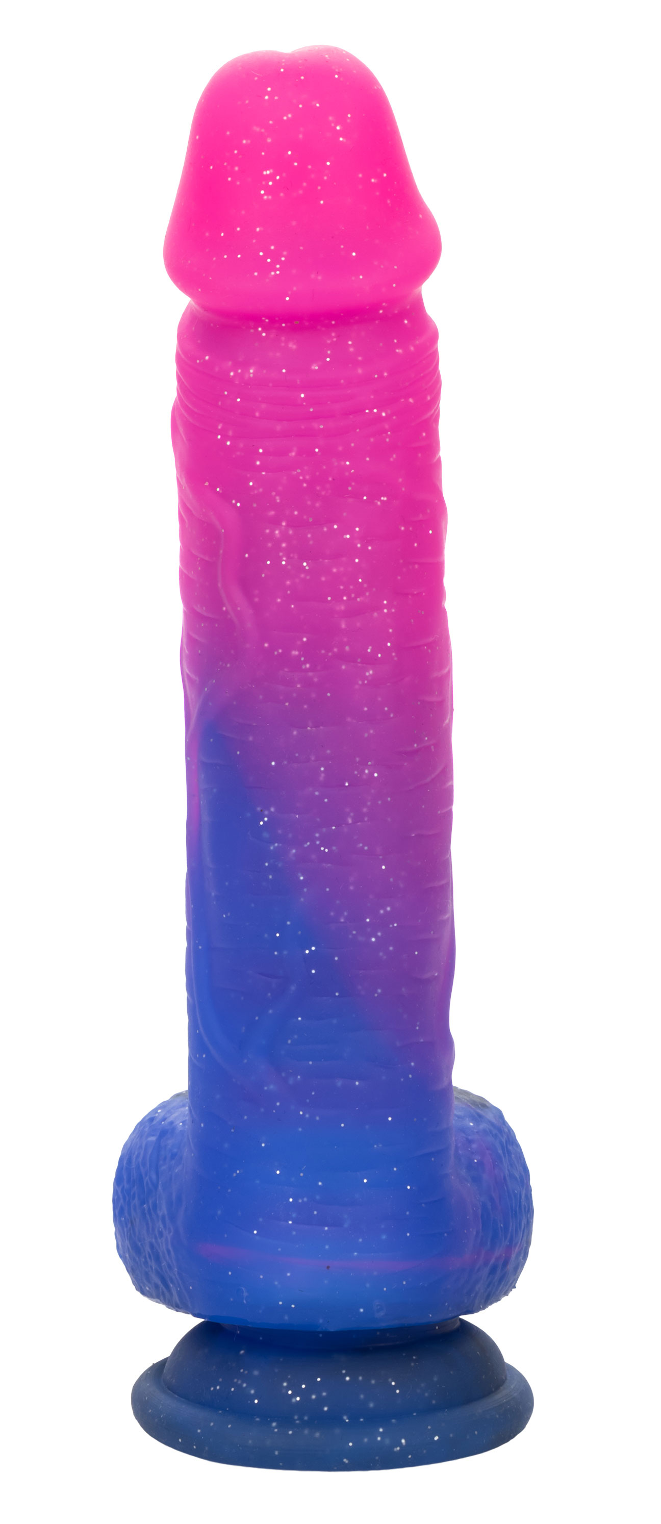 naughty bits ombre hombre xl vibrating dildo  pinkpurple 