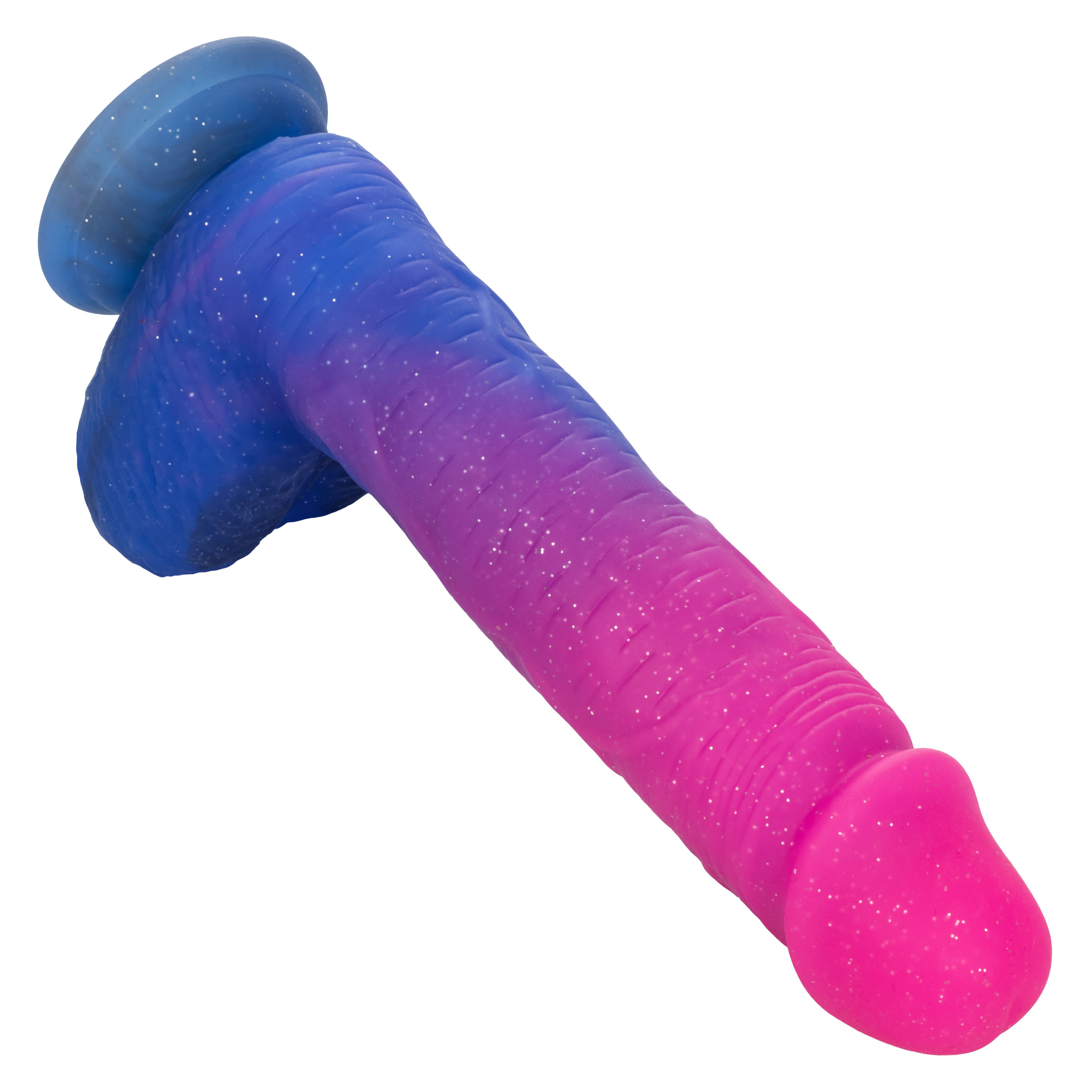 naughty bits ombre hombre xl vibrating dildo  pinkpurple 