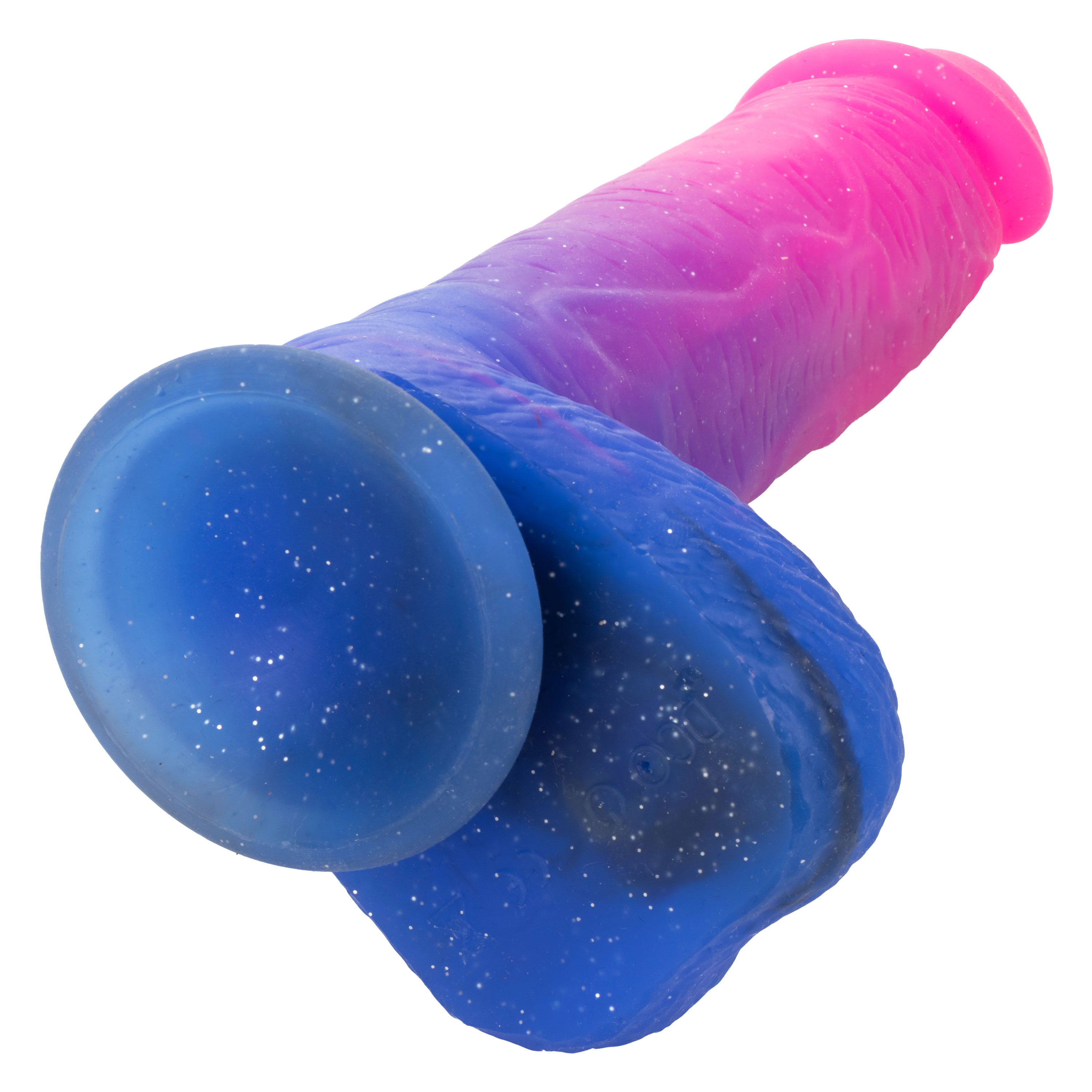 naughty bits ombre hombre xl vibrating dildo  pinkpurple 