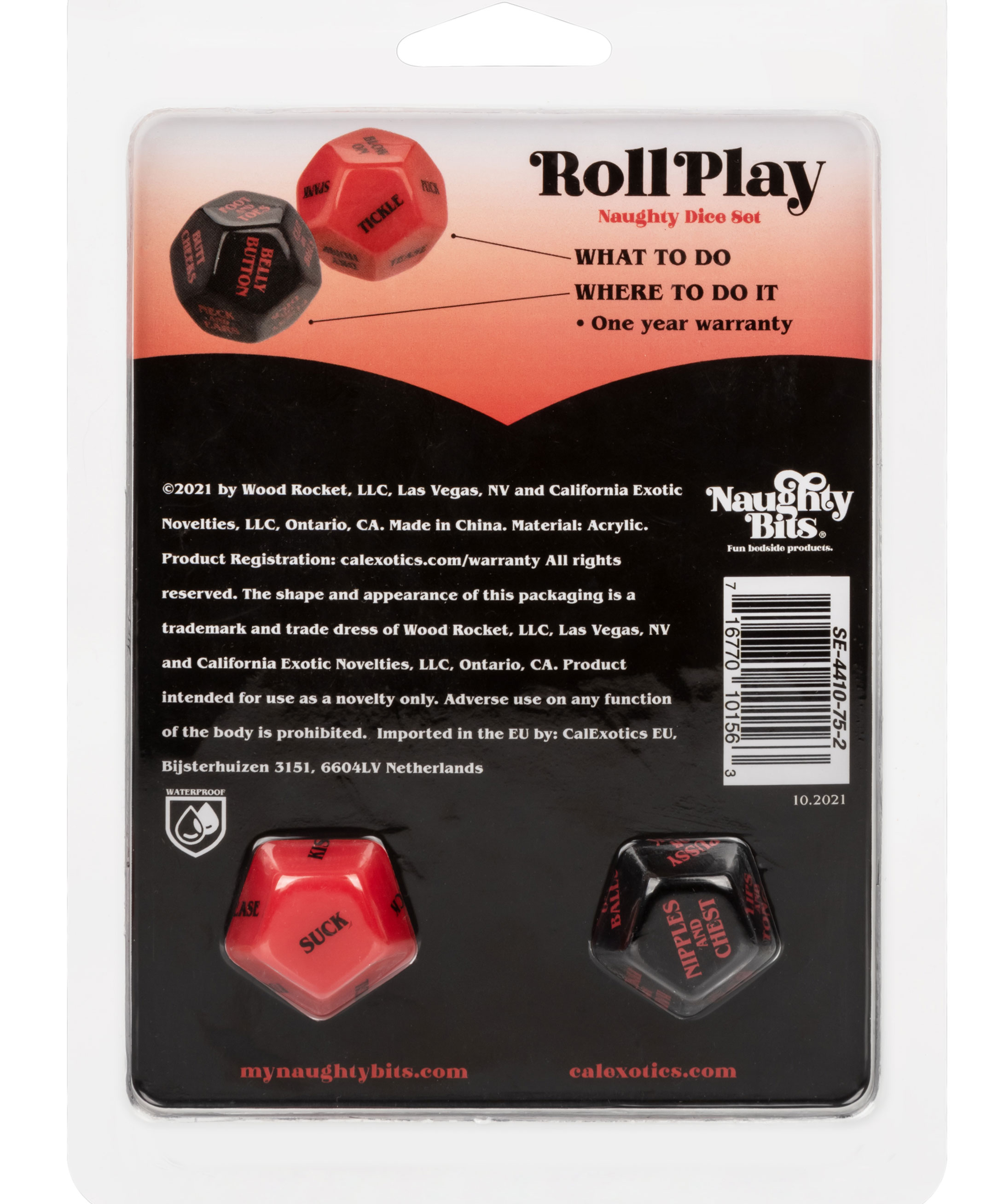 naughty bits roll play naughty dice set 