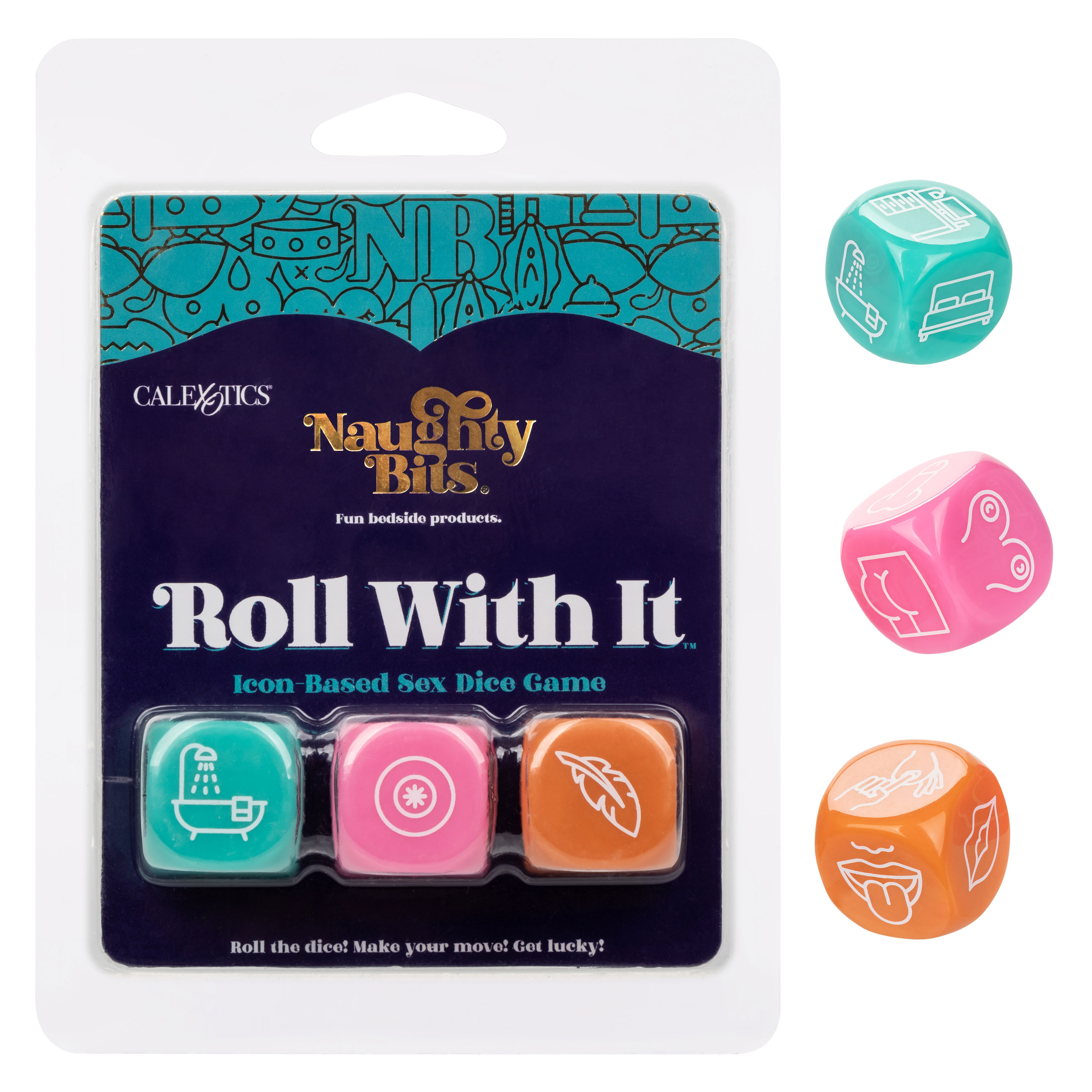 naughty bits roll with it icon based sex dice  game 