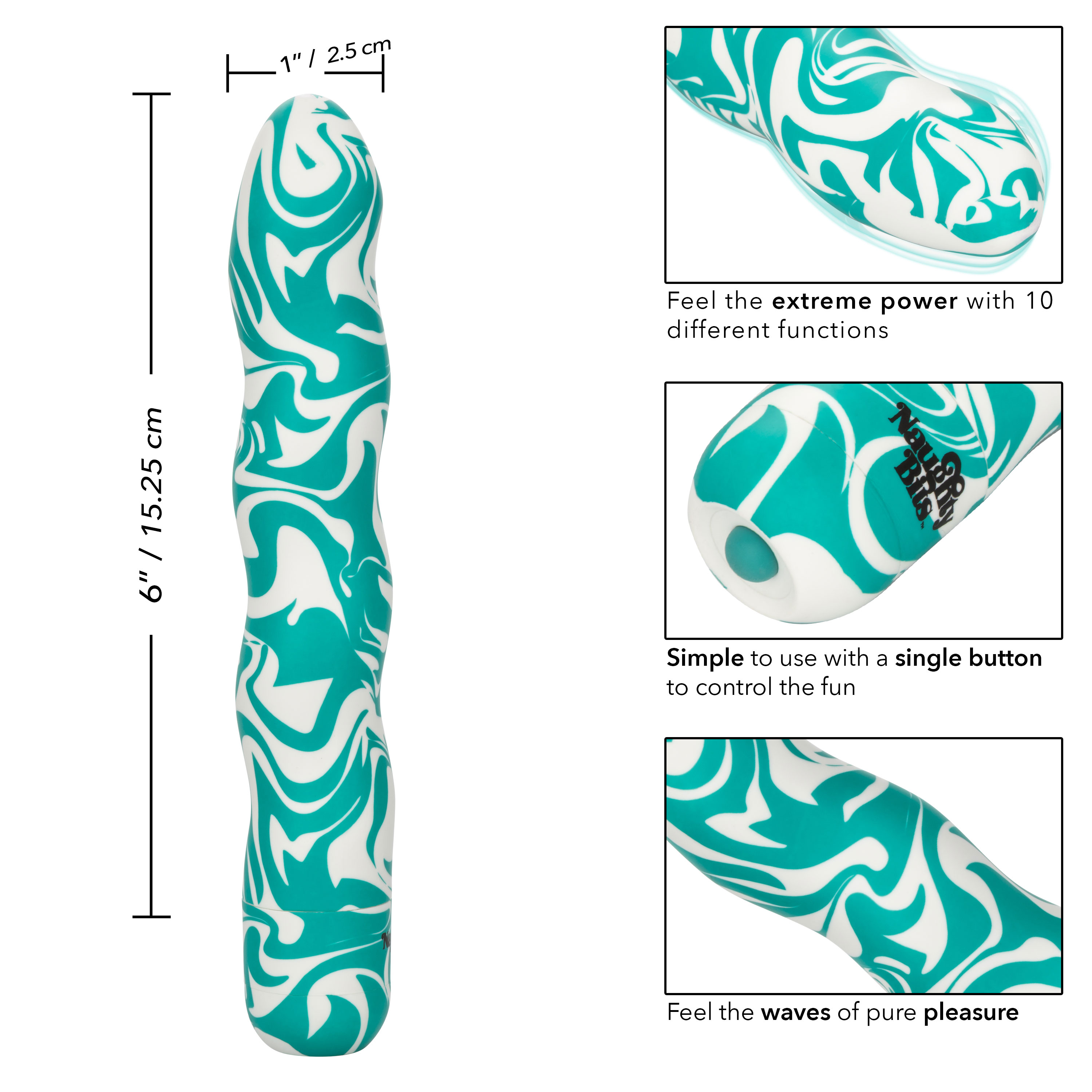 naughty bits squiggle dick personal vibrator 
