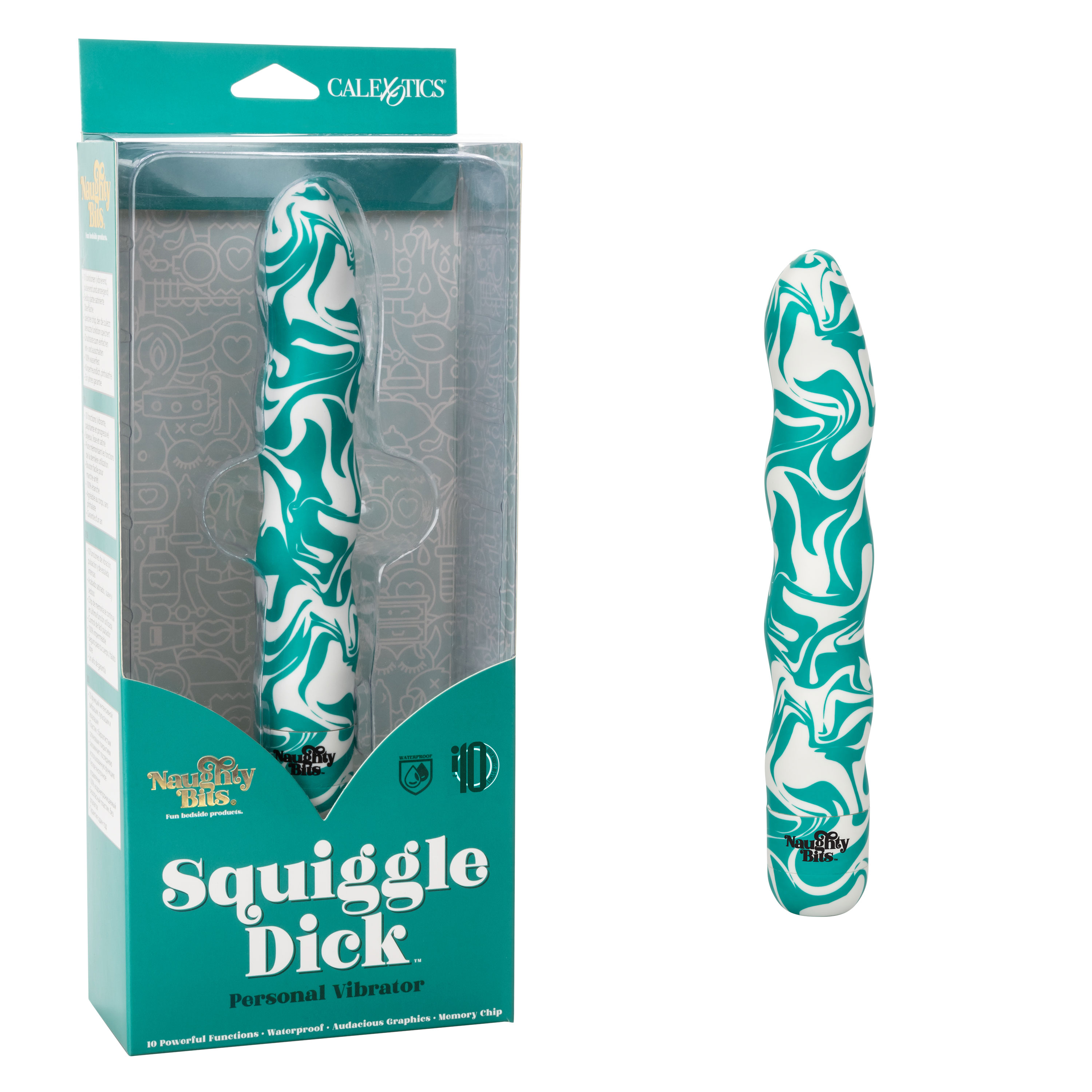 naughty bits squiggle dick personal vibrator 