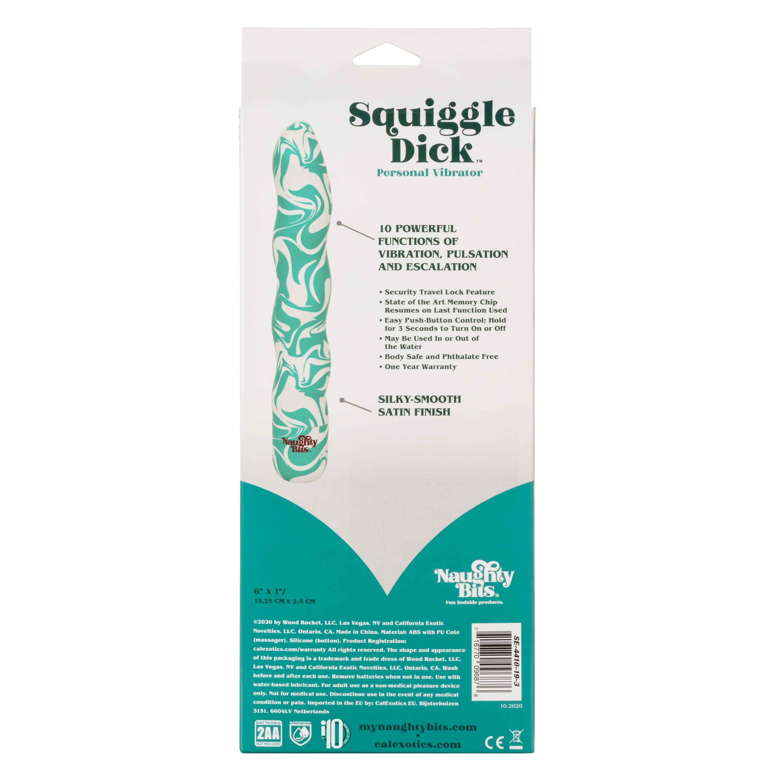 naughty bits squiggle dick personal vibrator 