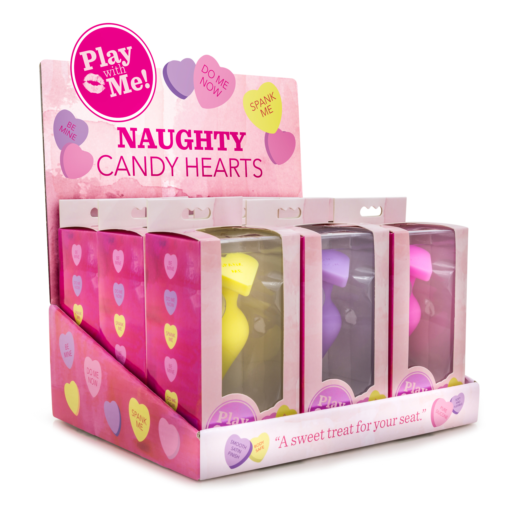 naughty candy hearts display  pieces assorted colors 