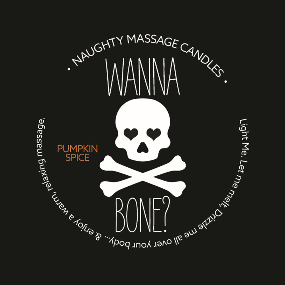 naughty massage candle wanna bone pumpkin  spice 